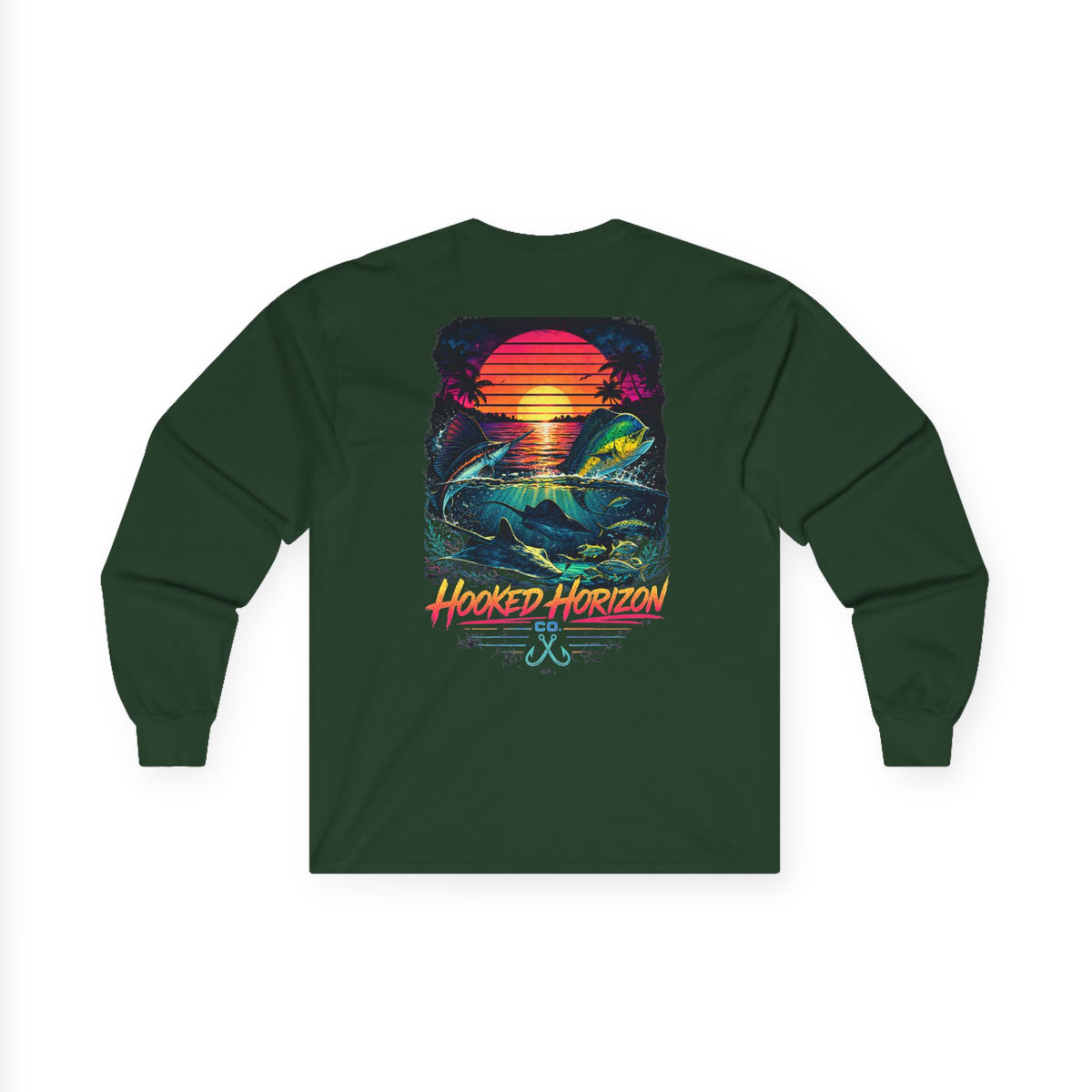Hooked Horizon Co.  Sunset Long Sleeve Tee— Multiple Color Variations