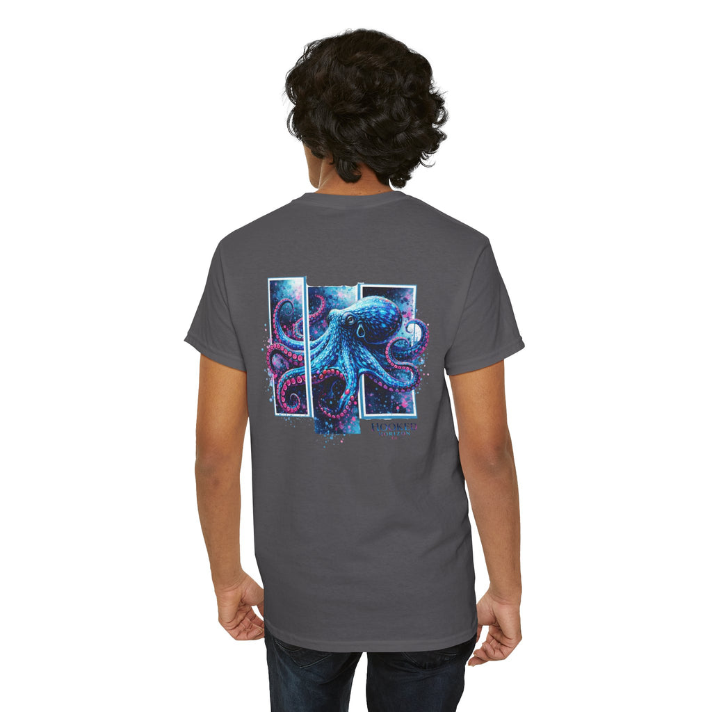 Octopus Hooked Horizon Co Tee—Ocean Graphic Tee — "Beloved" Ray Design