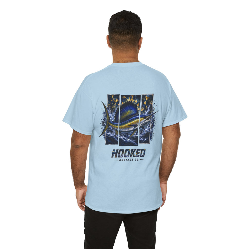 Sail Fish Hooked Horizon Co Tee—Ocean Graphic Tee — "Beloved" Ray Design