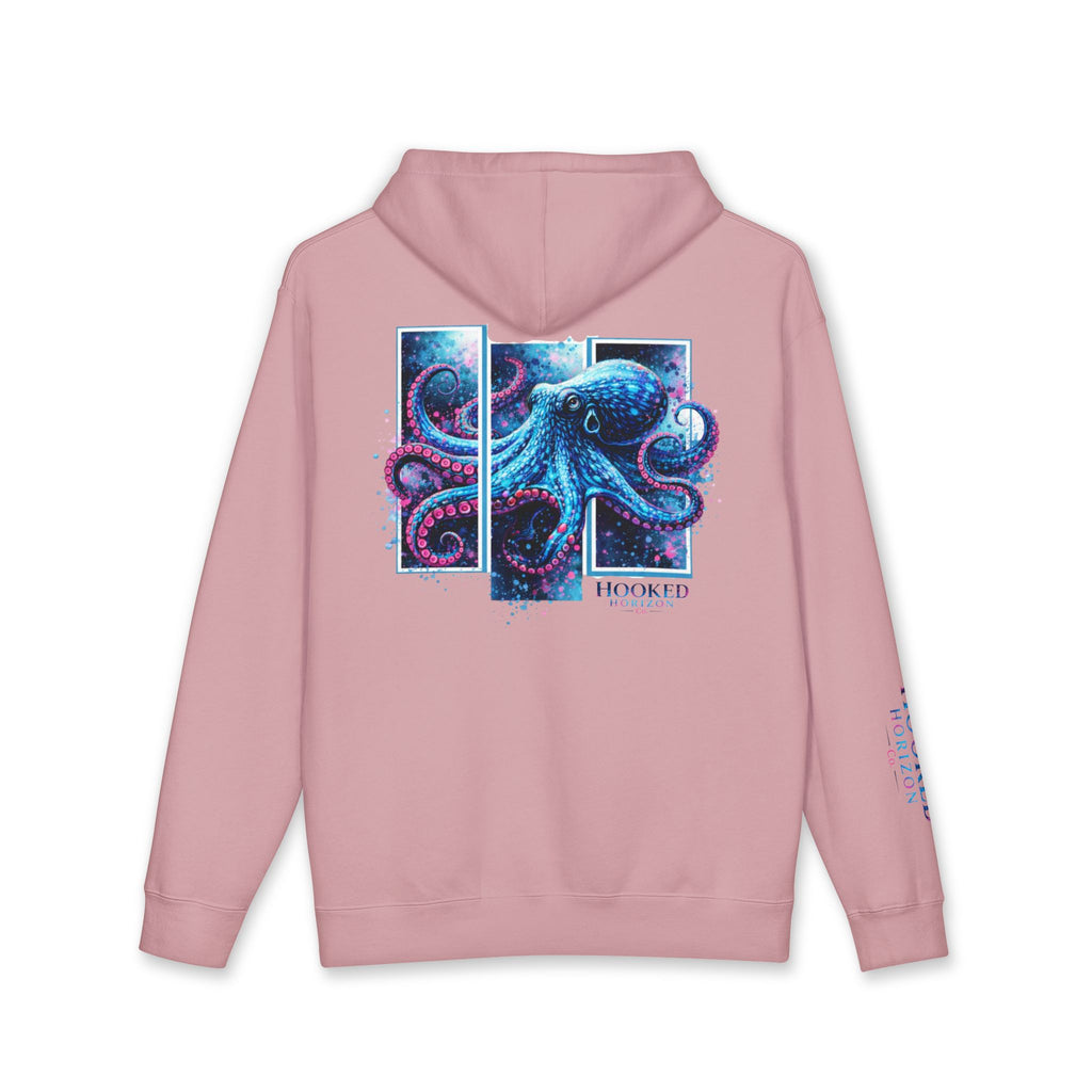Octopus Hoodie Hooked Horizon Co. — Fishing Back Graphic Hoodie, Multiple Color Variations
