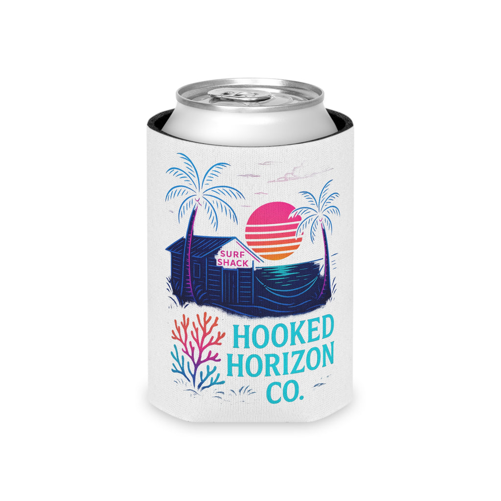 Surf Shack Retro Cooler Coozie — Hooked Horizon Co. Fishing Wave Koozie