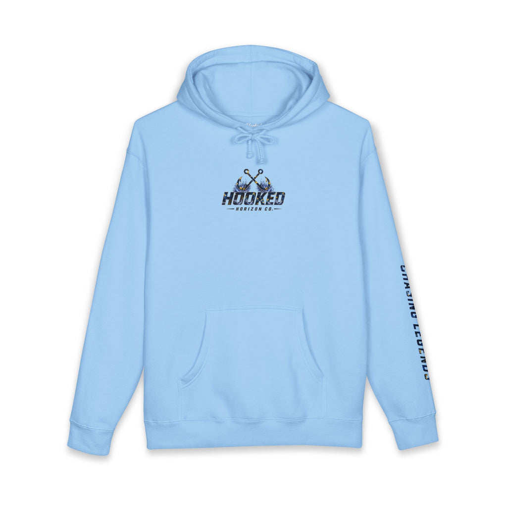 Sail Fish Hoodie Hooked Horizon Co. — Fishing Back Graphic Hoodie, Multiple Color Variations