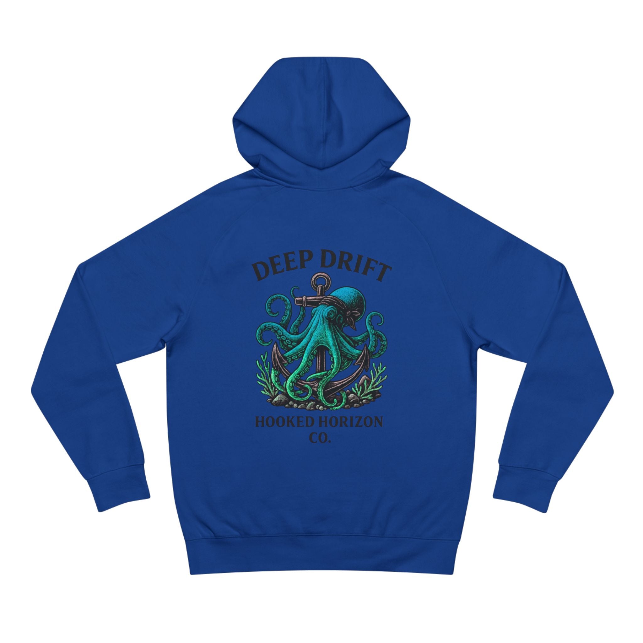 Octopus Art Unisex Hoodie, Deep Drift Hoodie, Nautical Theme Gift, Sea Lover Clothing, Unique Graphic Sweatshirt