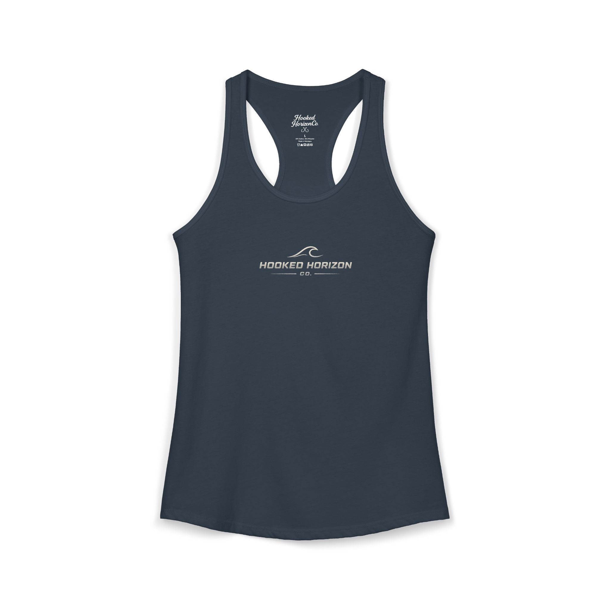 Hooked Horizon Co. Commerical Logo — Soft Women's Ideal Racerback Tank