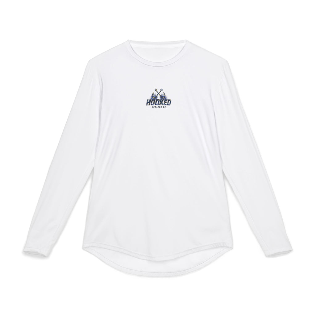 Sail Fish Hooked Horizon Co — Men's Long Sleeve UV Shirt — Chasing Legends Not Trends Orca Ocean Graphic Performance Tee