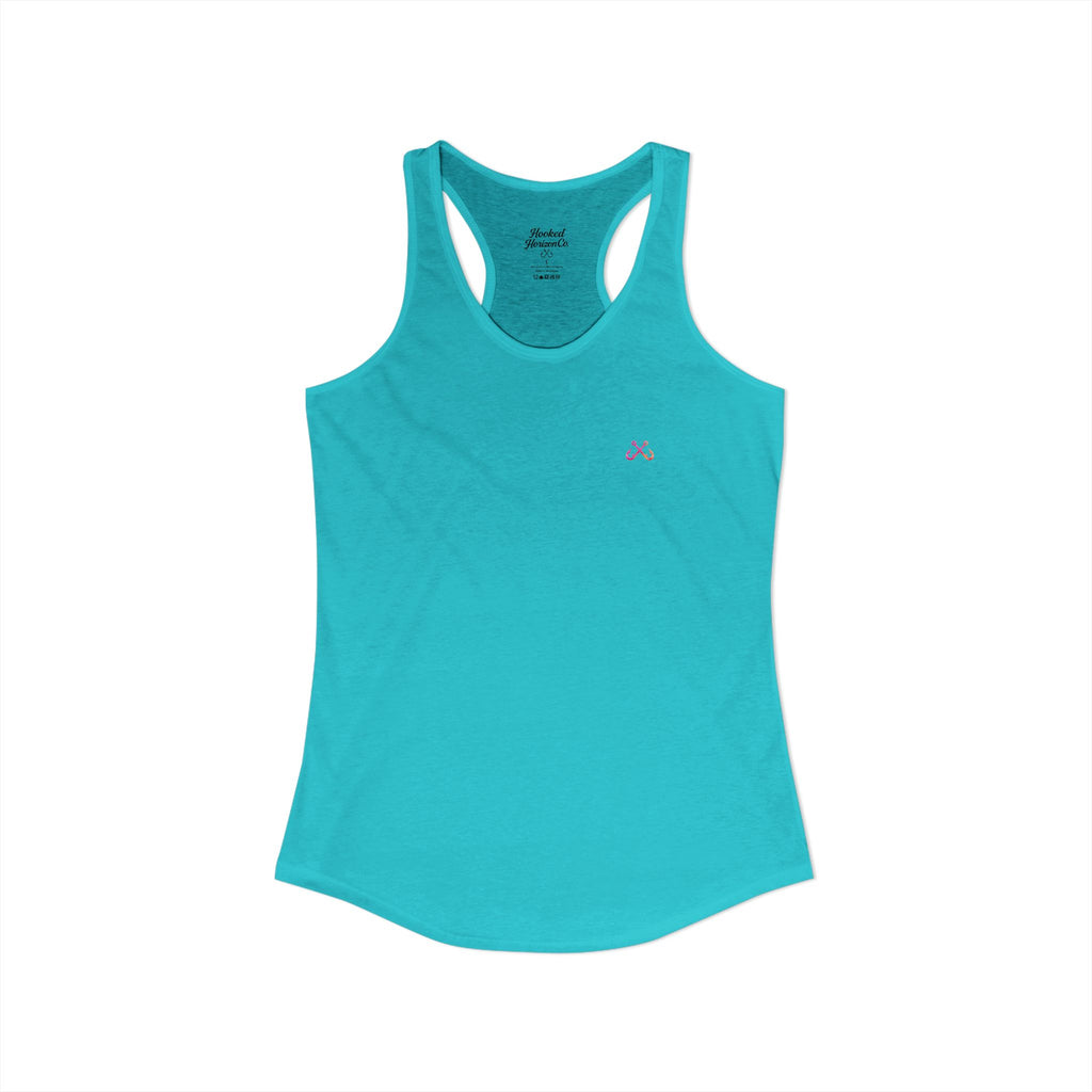 Hot Pink & Peach Hooked Horizon Co.— Soft Women's Ideal Racerback Tank
