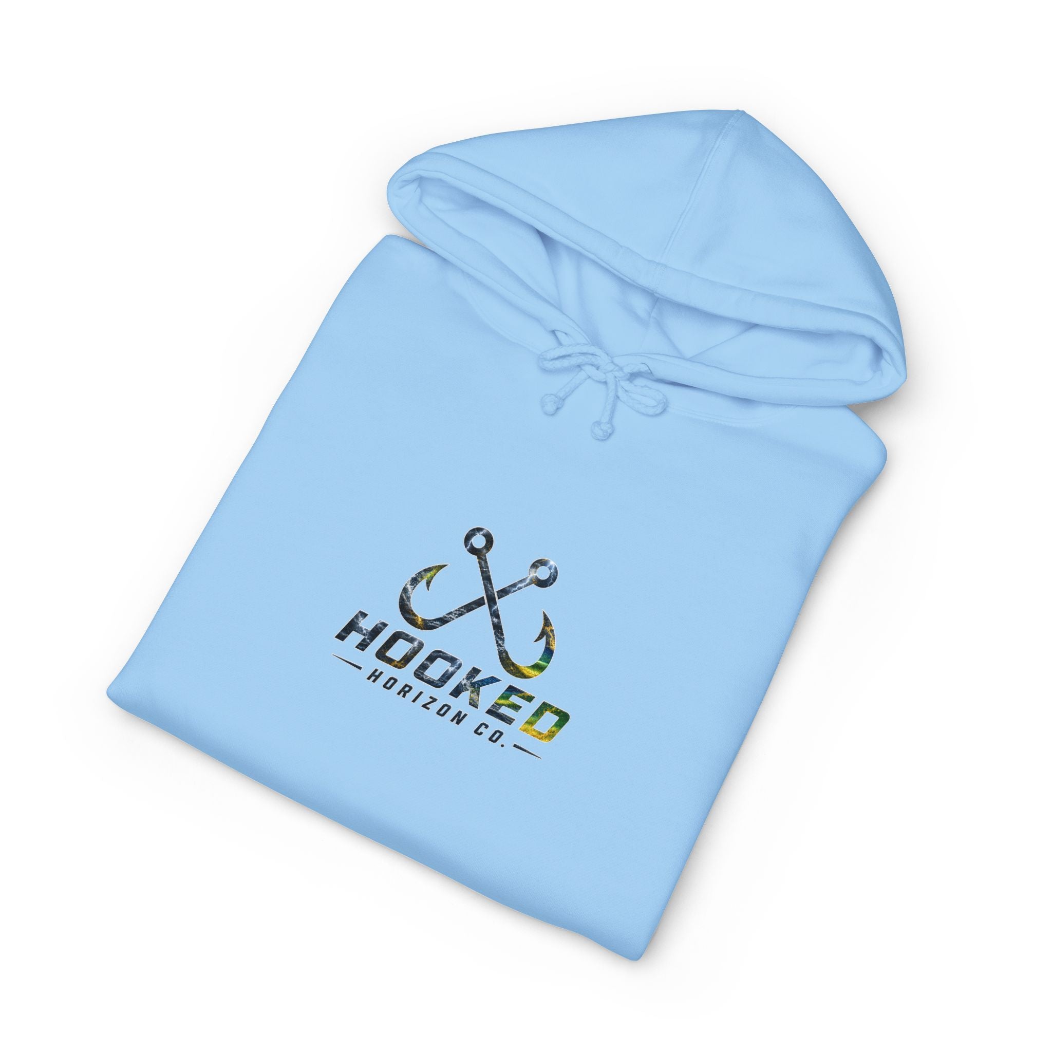 Mahi Mahi Hoodie Hooked Horizon Co. — Fishing Back Graphic Hoodie, Multiple Color Variations