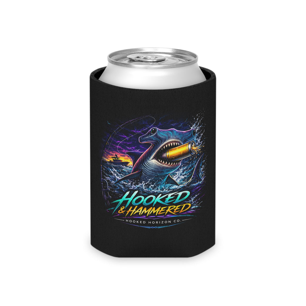 Hooked & Hammered Cooler Coozie — Hooked Horizon Co. Fishing Wave Koozie