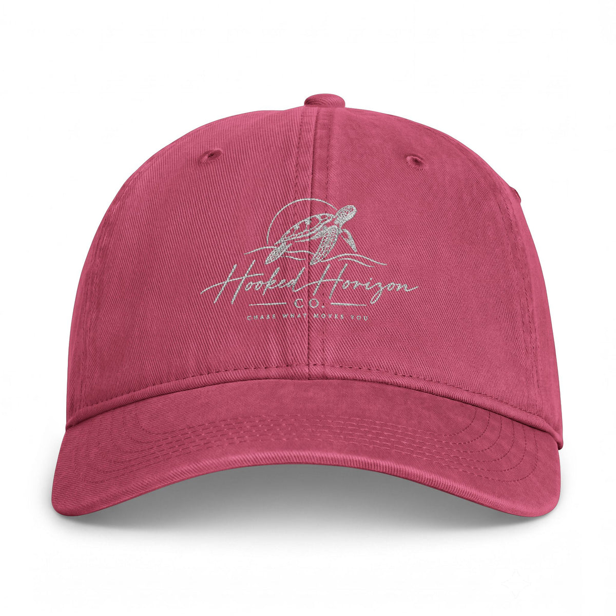 Turtle Hooked Horizon Co – " Chase What You Love "Coastal Washed Cap
