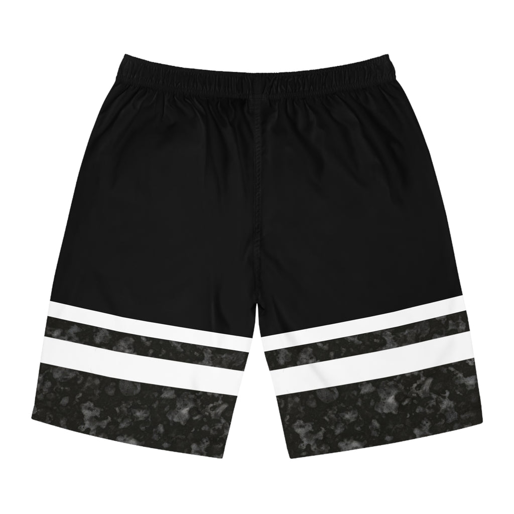 Volcanic Rock Men's Ocean-Inspired Board Shorts, Swimwear for Beach Days, Summer Vacations, Pool Parties, Surfing Attire, Water Sports