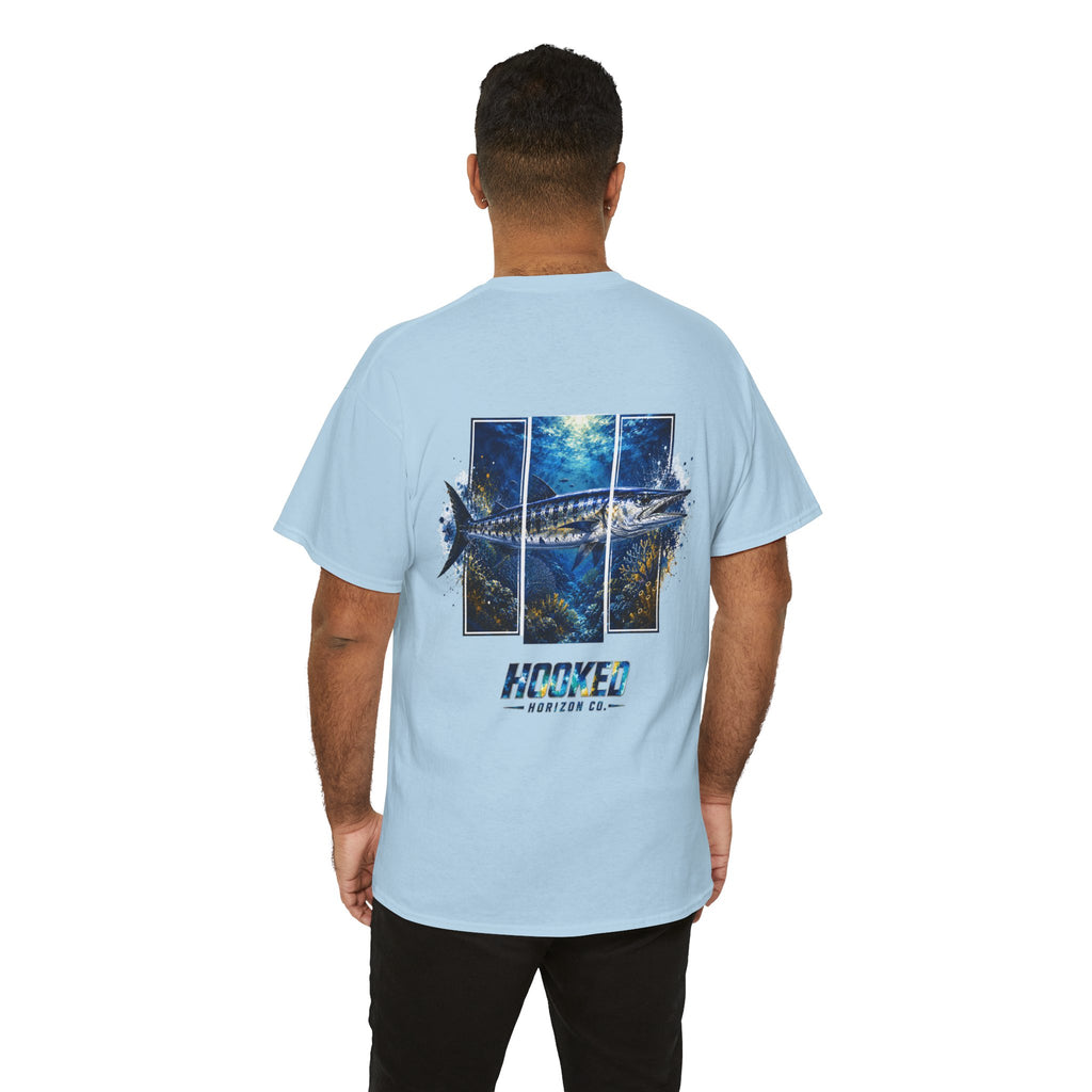 Barracuda Hooked Horizon Co Tee—Ocean Graphic Tee — "Beloved" Ray Design