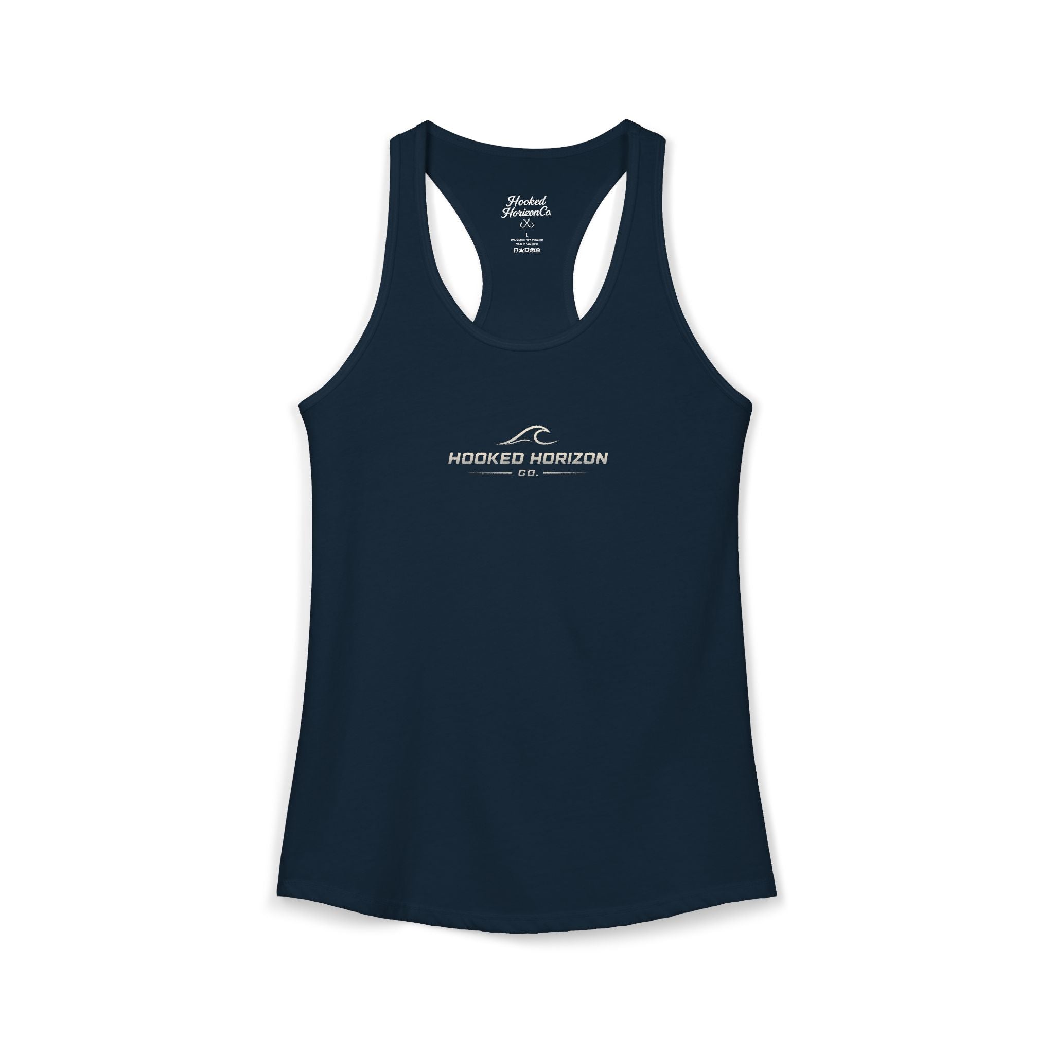 Hooked Horizon Co. Commerical Logo — Soft Women's Ideal Racerback Tank