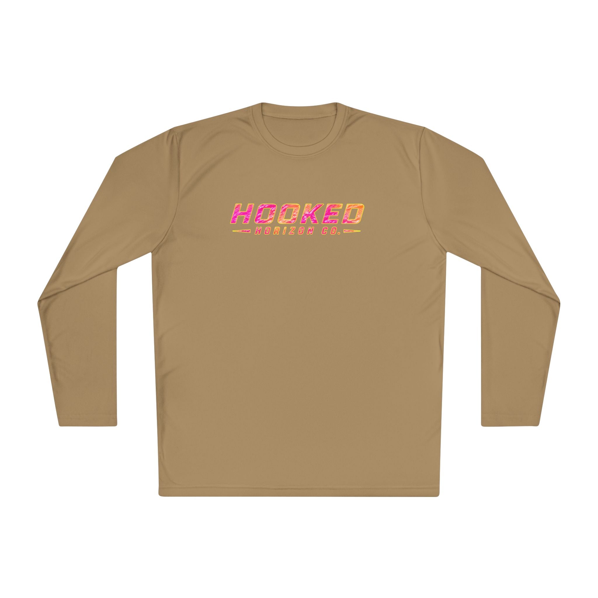 Moisture Wicking Classic Logo Tee In Pink—Horizon Co. Anchors Long Sleeve Tee — Lightweight Fishing Shirt