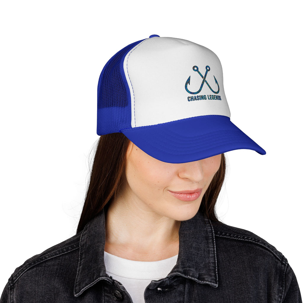 Trucker Cap — 'Chasing Legends' Fishing Hooks Logo