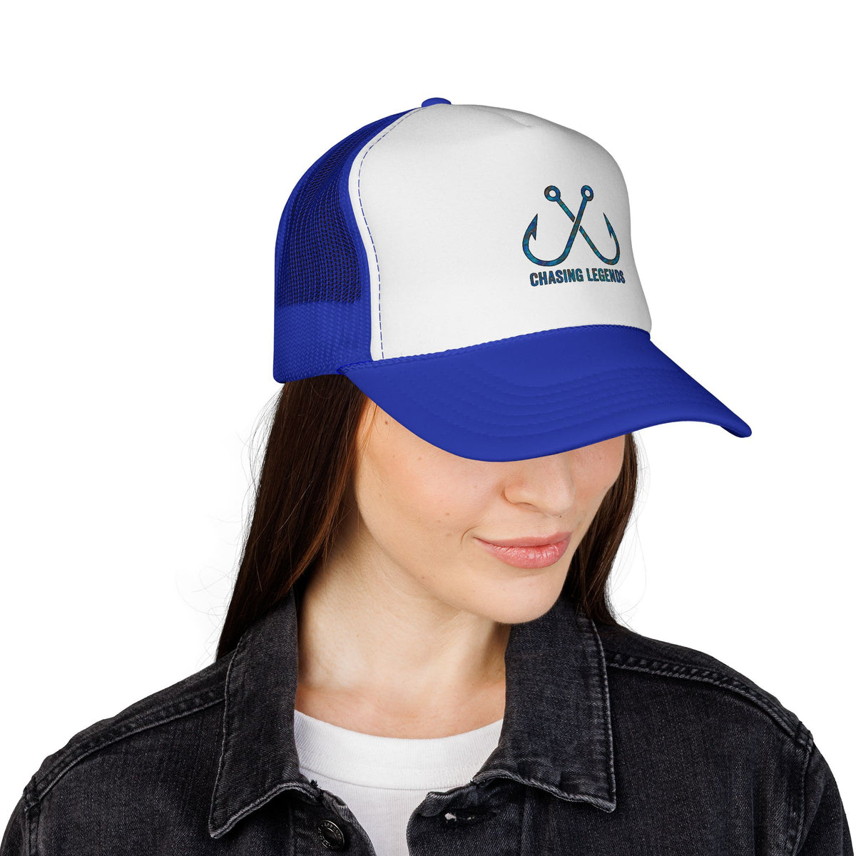 Trucker Cap — 'Chasing Legends' Fishing Hooks Logo