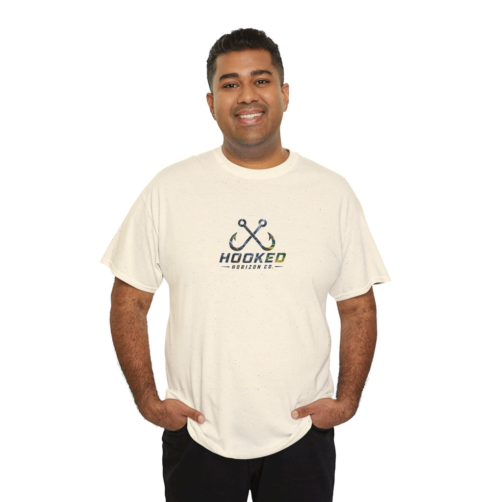 Mahi Mahi Hooked Horizon Co Tee—Ocean Graphic Tee — "Beloved" Ray Design