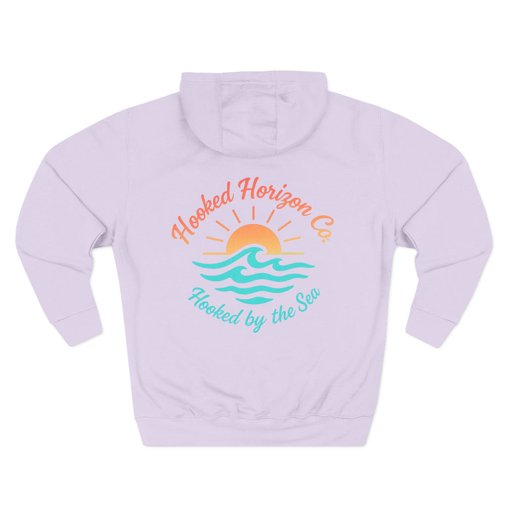 Wave & Sun Deep Drift– "Hooked By The Sea" Hooked Horizon Co. Unisex Hoodie for Ocean Lovers, Nautical Fashion, Cool Weather Gear, Everyday Comfort, Perfect Gift