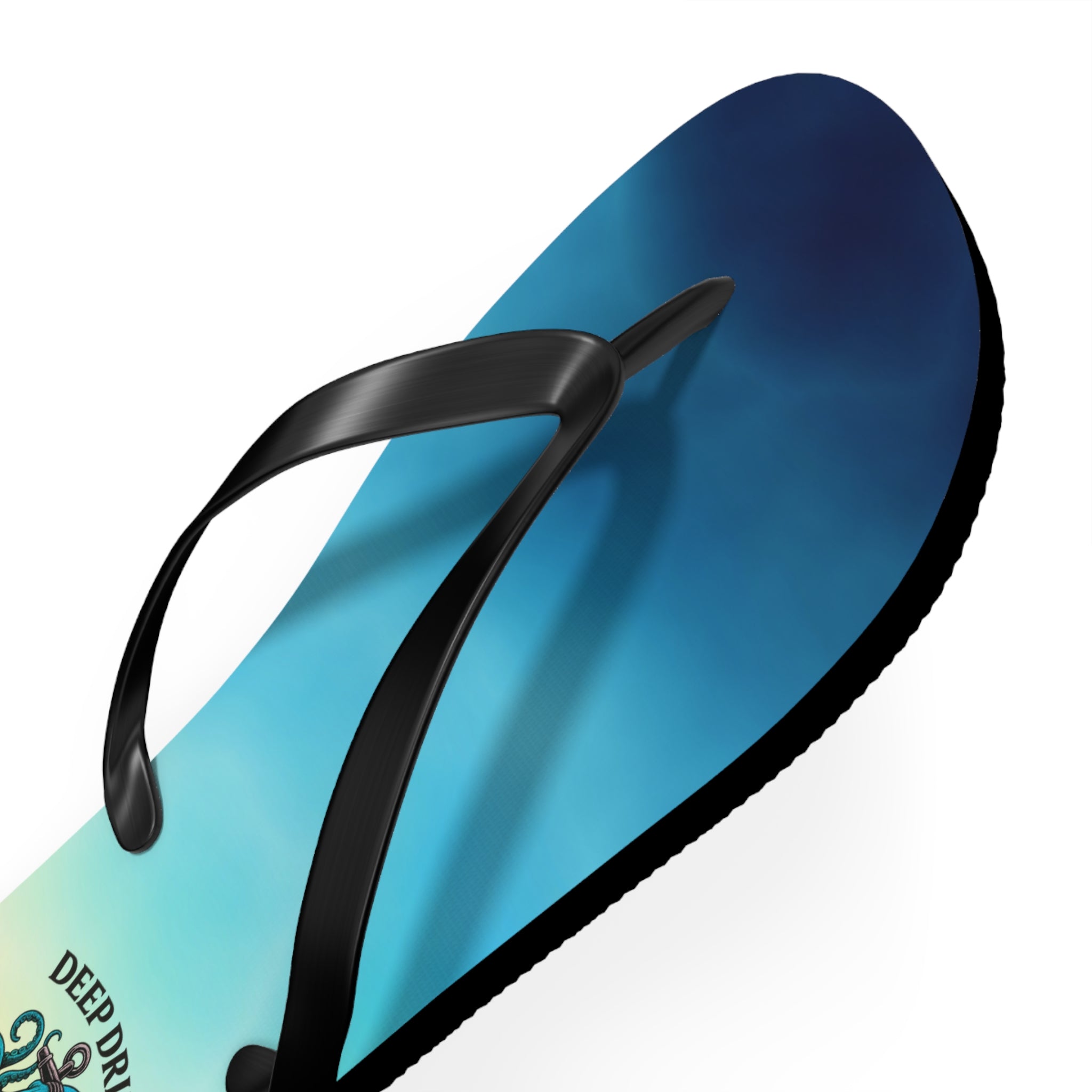 Ocean-Inspired Flip Flops, Summer Sandals, Beach Footwear, Deep Drift, Vacation Essentials, Nautical Gift