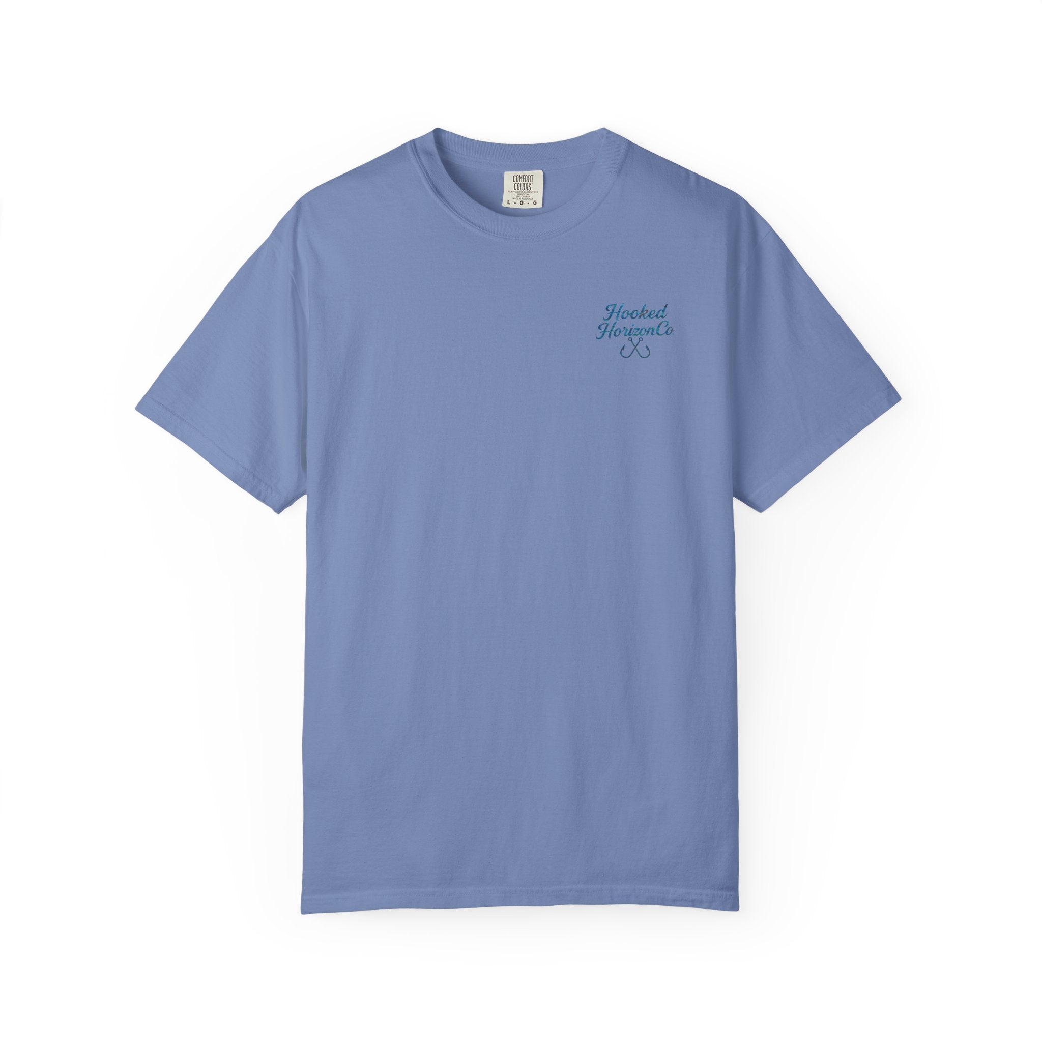 Mahi Mahi Hooked Horizon Co. — "Chasing Legends" Deep Drift Fishing Graphicishing Tee for Angler Lovers, Shark Lovers, Ocean Tee