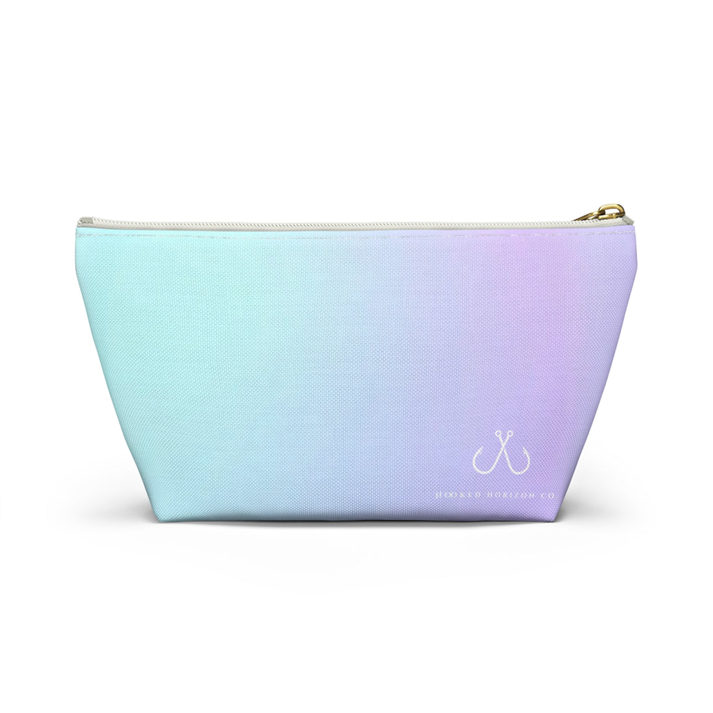 Purple To Blue Ombre Vibrant Gradient Accessory Pouch | Makeup Bag, Travel Organizer, Gift for Her, Beach Essentials, Stylish Storage