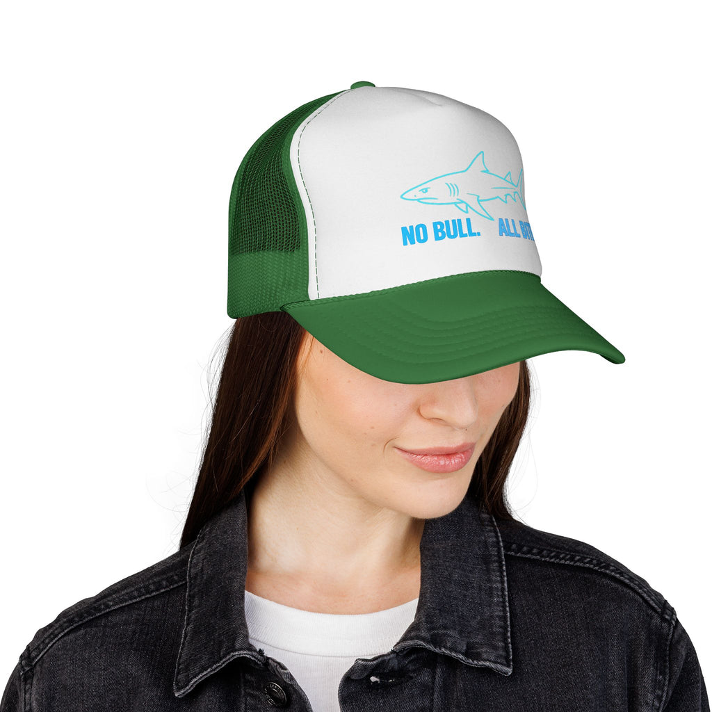 No Bull All Bite Shark Trucker Cap — Fishing & Beach Hat