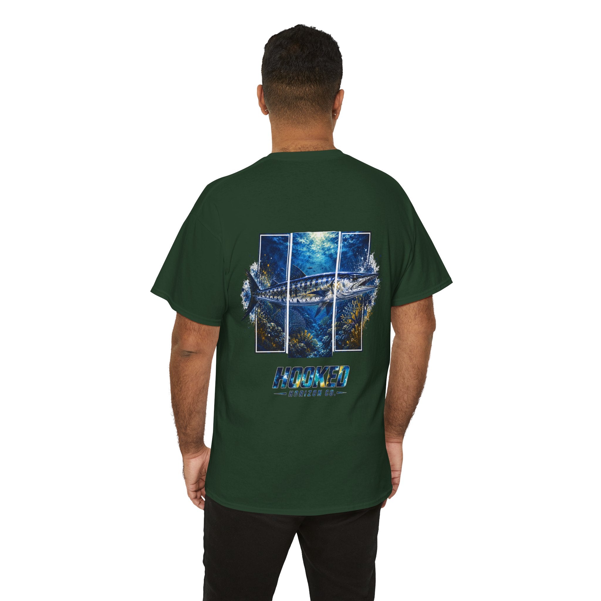 Barracuda Hooked Horizon Co Tee—Ocean Graphic Tee — "Beloved" Ray Design