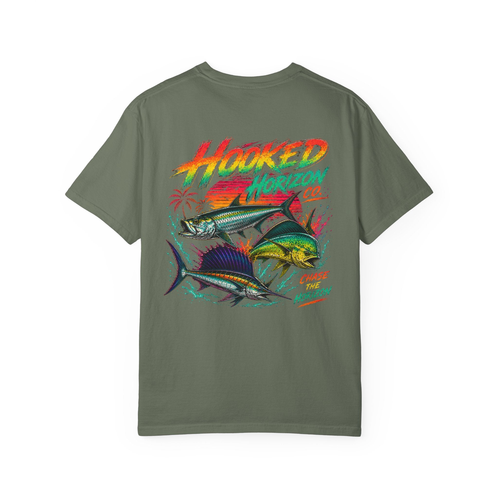 Retro 80s Tripple Fish Fishing Tee — Hooked Horizon Co.  Angler Gifts Ocean Lover Gifts