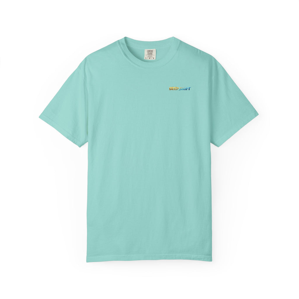 Gold & Blue Tarpon Hooked Horizon Co. — Deep Drift Fishing Graphicishing Tee for Angler Lovers, Shark Lovers, Ocean Tee