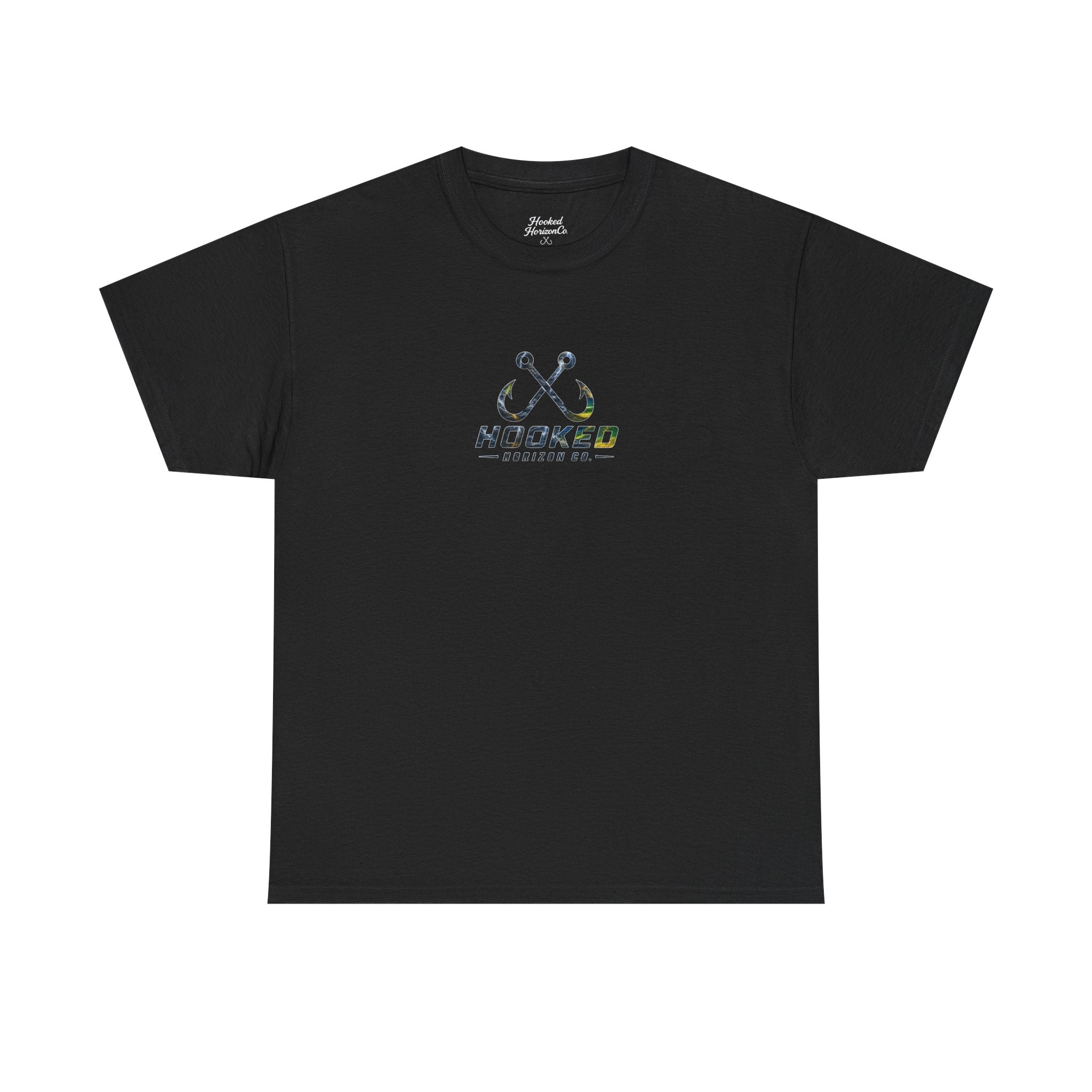 Mahi Mahi Hooked Horizon Co Tee—Ocean Graphic Tee — "Beloved" Ray Design