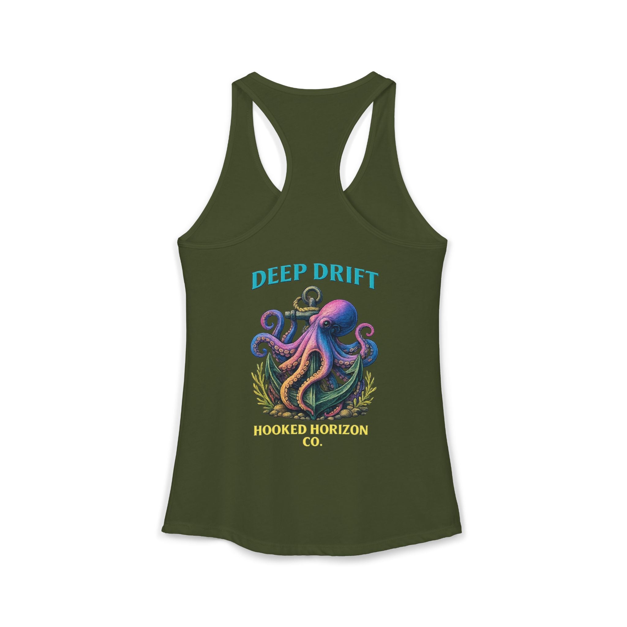 Rainbow Octopus Deep Drift– Hooked Horizon Co. Gifts for Ocean Lovers, Nautical Fashion, Everyday Comfort, Perfect Gift for Her