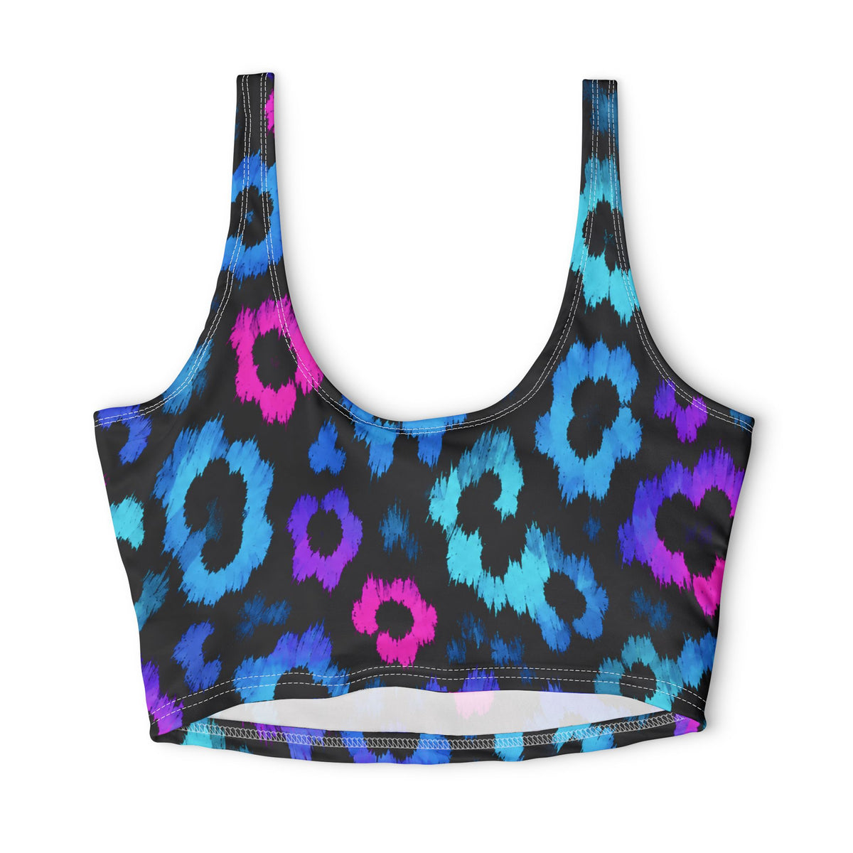 Flower Color Blast Sports Bra—Hooked Horizon Co. Stylish Sports Bra for Active Women, Workout Top, Gym Essential, Fitness Apparel, Athleisure Wear, Yoga Gear