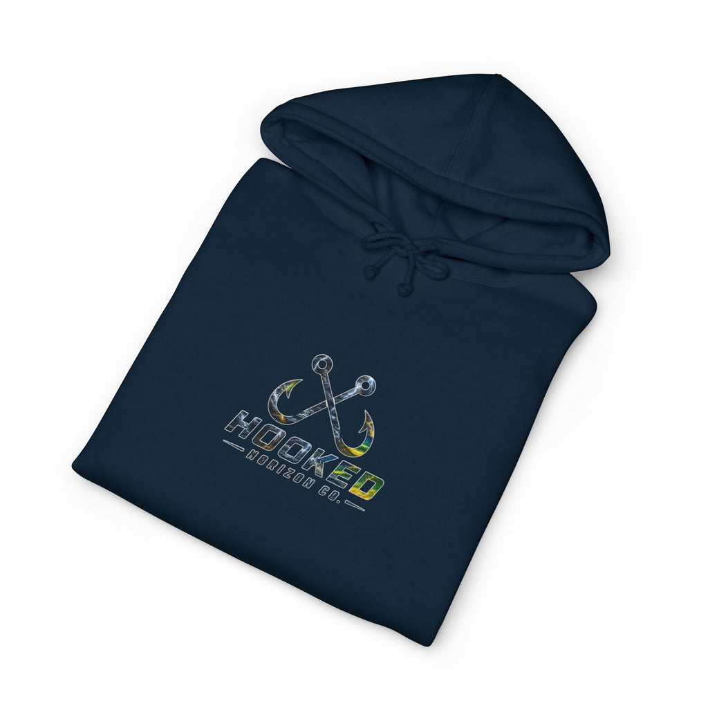 Mahi Mahi Hoodie Hooked Horizon Co. — Fishing Back Graphic Hoodie, Multiple Color Variations