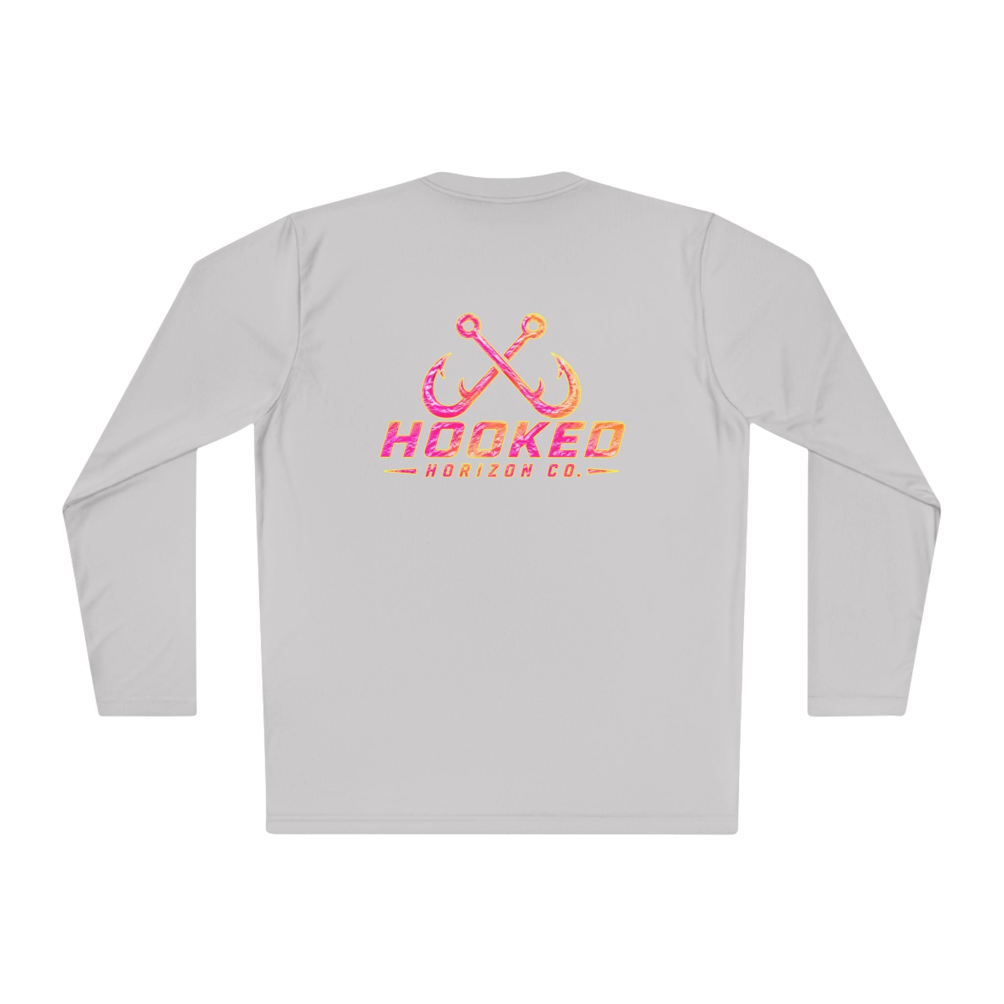 Moisture Wicking Classic Logo Tee In Pink—Horizon Co. Anchors Long Sleeve Tee — Lightweight Fishing Shirt