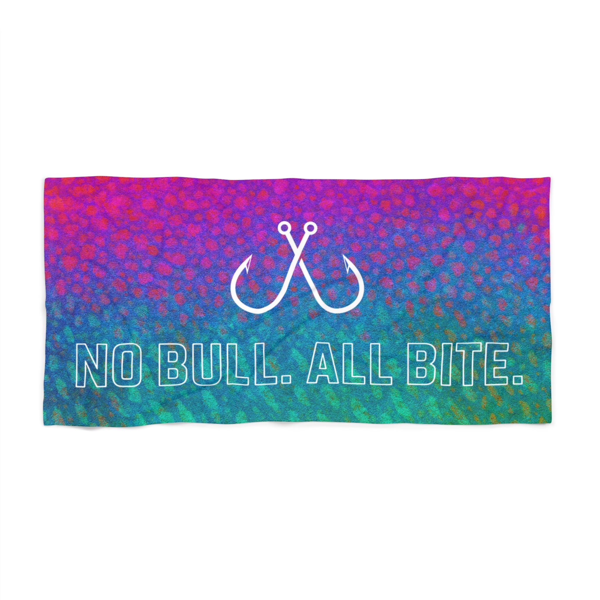 Speckled Color No Bull All Bite– Hooked Horizon Co.  Beach Towel - Perfect for Summer, Pool Days, Camping, Beach Parties, Vacation Fun