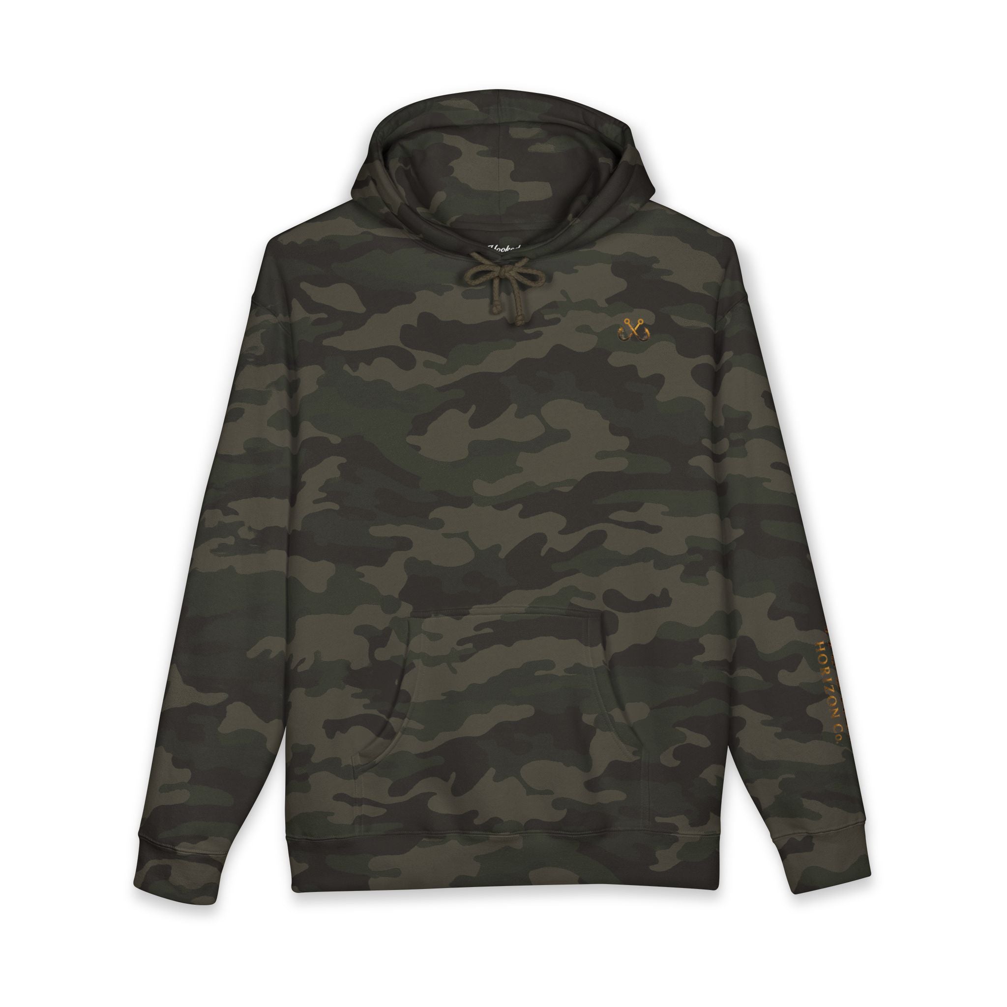 Grouper Hoodie Hooked Horizon Co. — Fishing Back Graphic Hoodie, Multiple Color Variations