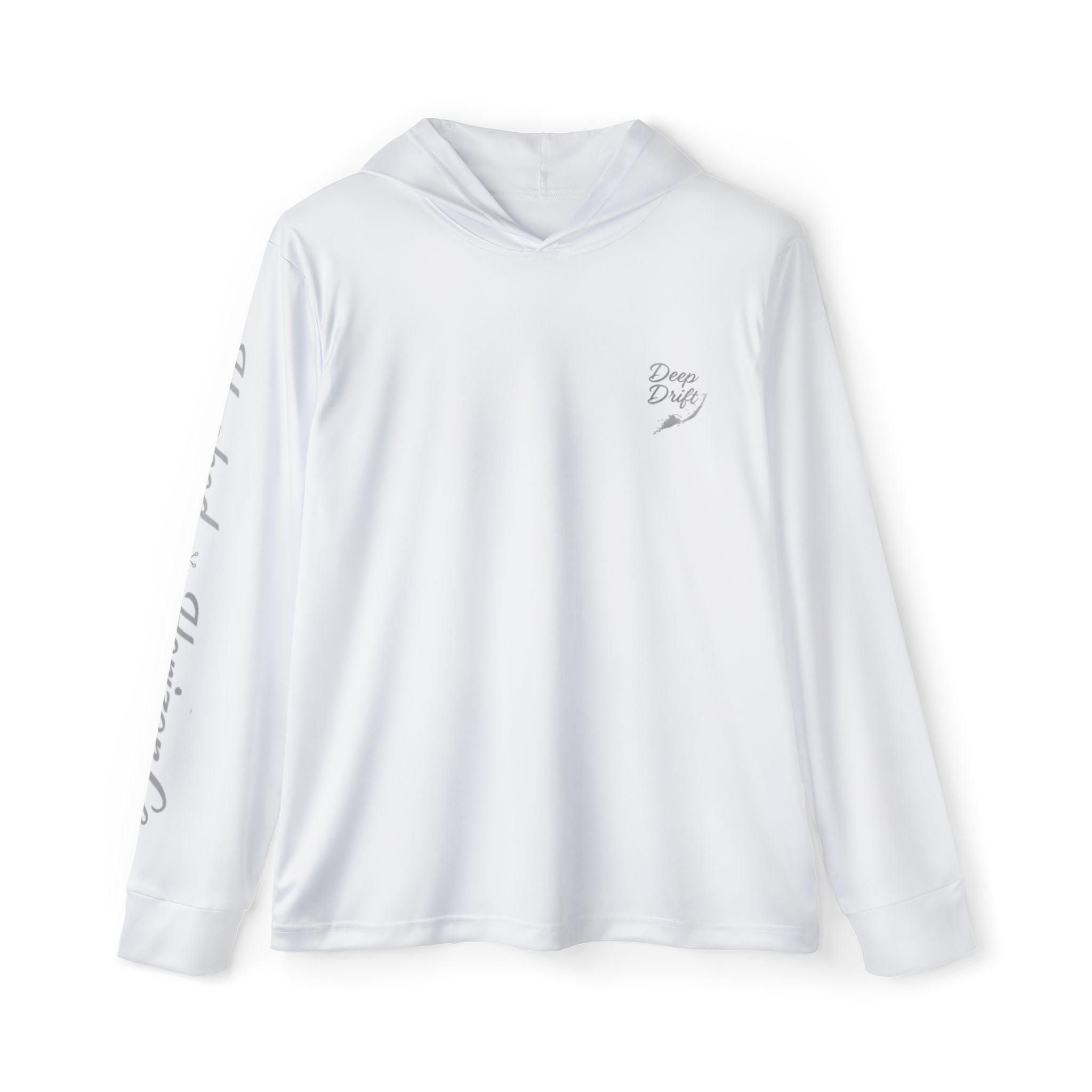 Deep Drift Grey & White Sports Warmup Hoodie