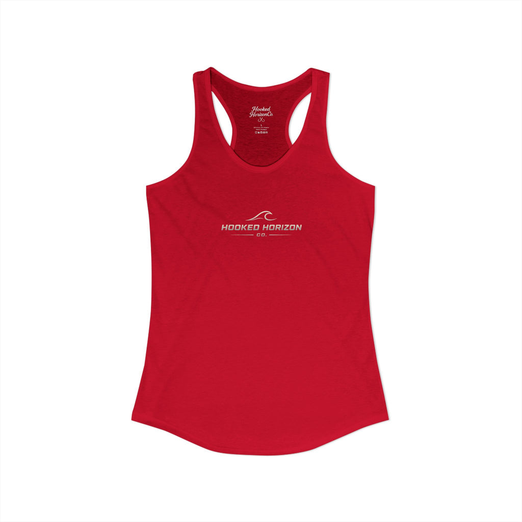 Hooked Horizon Co. Commerical Logo — Soft Women's Ideal Racerback Tank