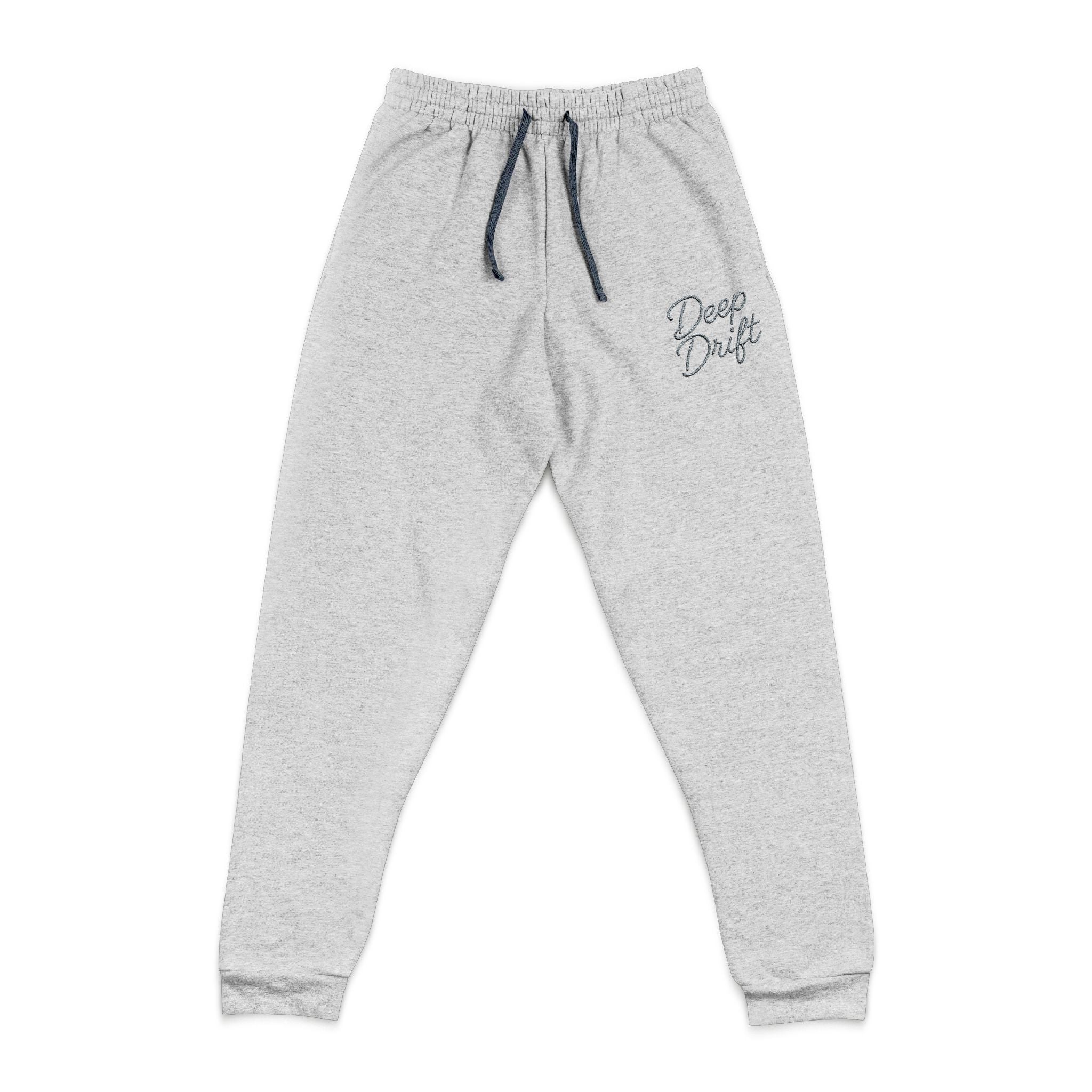 Grey Deep Drift Embroidered 'Bone Daddy' Grey Joggers — Casual Comfort Sweatpants