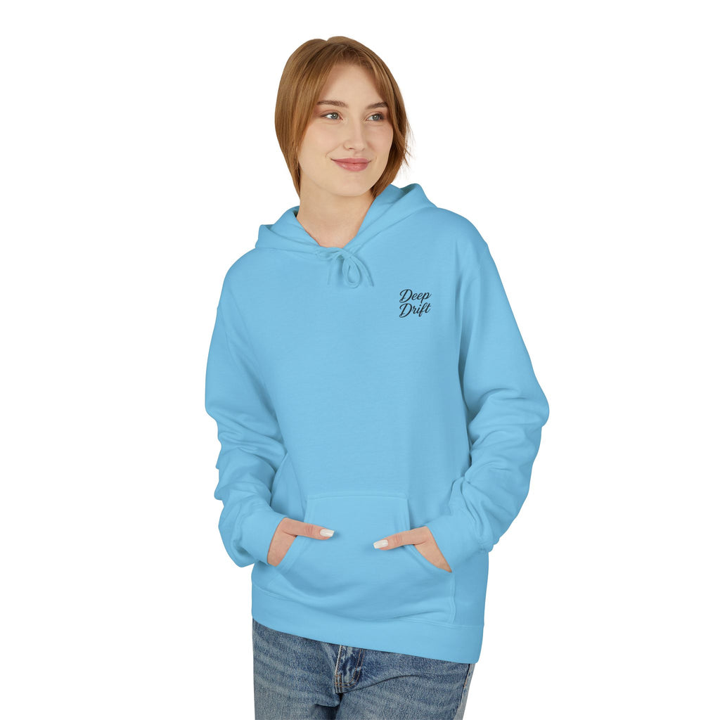 Deep Drift Wave & Shark Fishing Hoodie — Hooked Horizon Co. Pullover, Multiple Color Variations