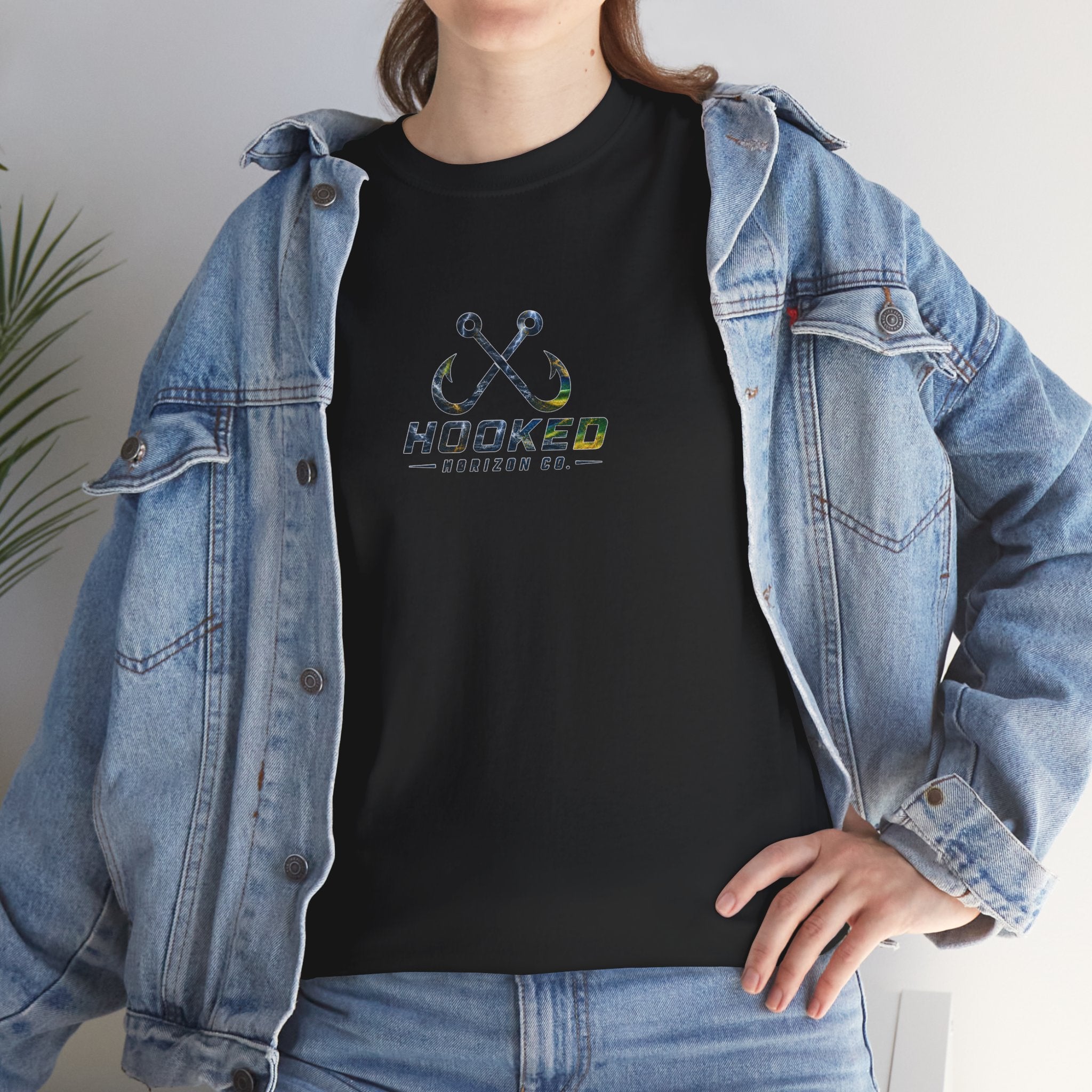 Mahi Mahi Hooked Horizon Co Tee—Ocean Graphic Tee — "Beloved" Ray Design