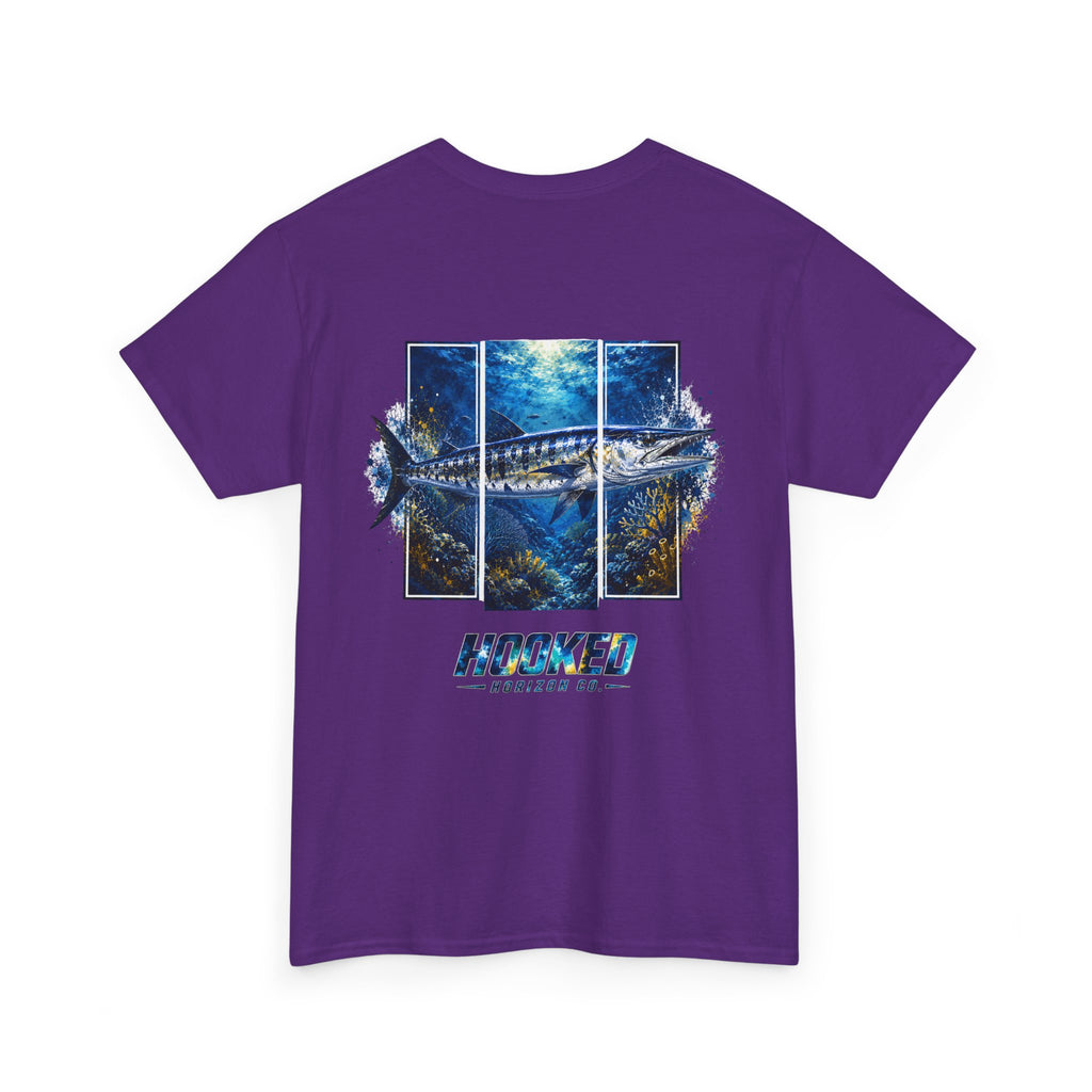 Barracuda Hooked Horizon Co Tee—Ocean Graphic Tee — "Beloved" Ray Design