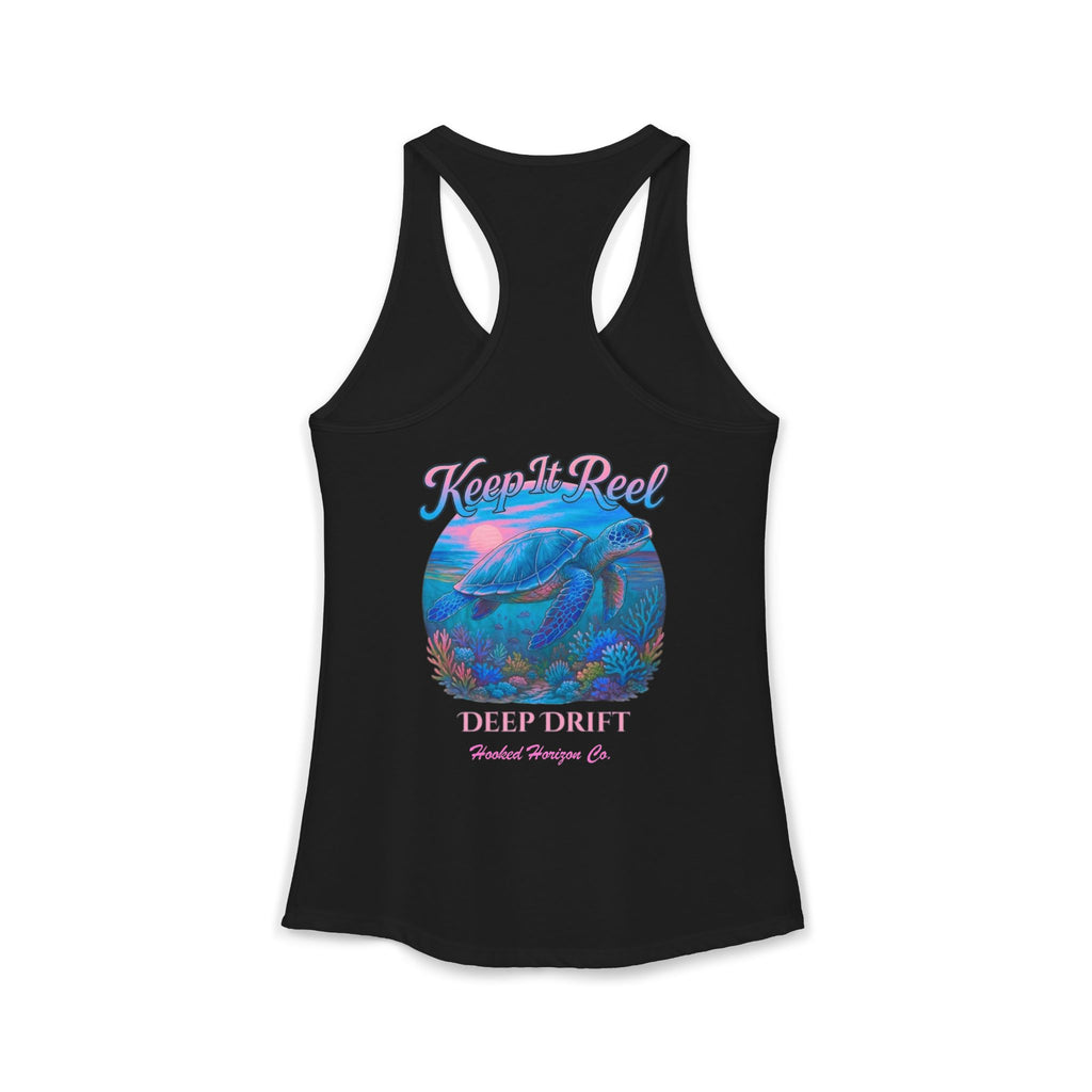 Turtle " Keep It Reel" Deep Drift– Hooked Horizon Co. Gifts for Ocean Lovers, Nautical Fashion, Everyday Comfort, Perfect Gift for Her