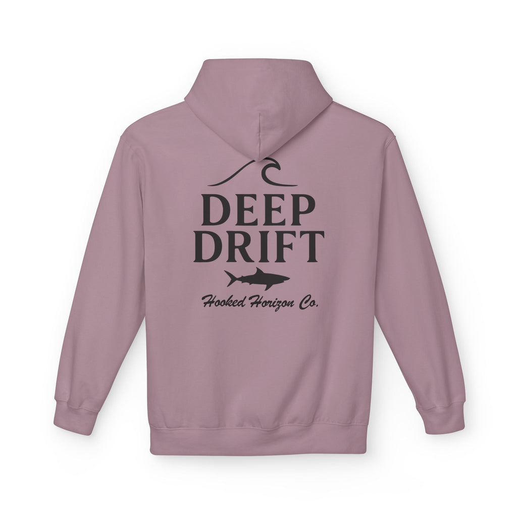 Deep Drift Wave & Shark Fishing Hoodie — Hooked Horizon Co. Pullover, Multiple Color Variations