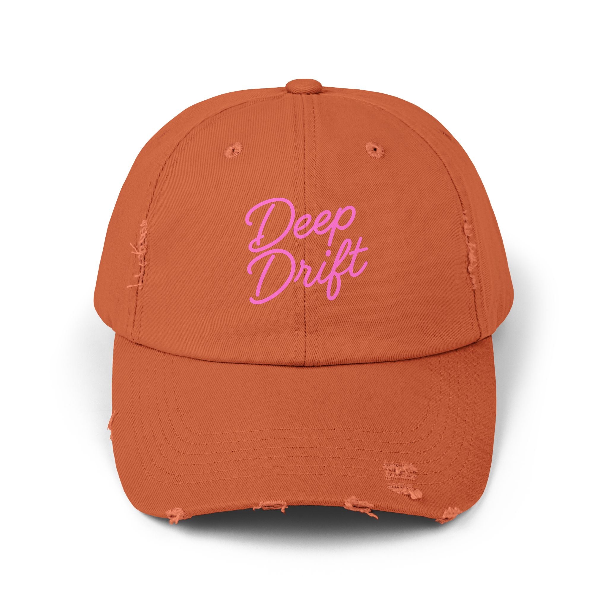 Deep Drift Pink Hooked Horizon Co.  Hat Unisex Distressed Cap - Casual Chic Hat, Perfect for Outdoor Adventures, Gifts for Him/Her, Vintage Style, Everyday Wear
