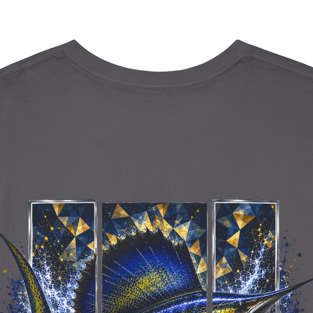 Sail Fish Hooked Horizon Co Tee—Ocean Graphic Tee — "Beloved" Ray Design