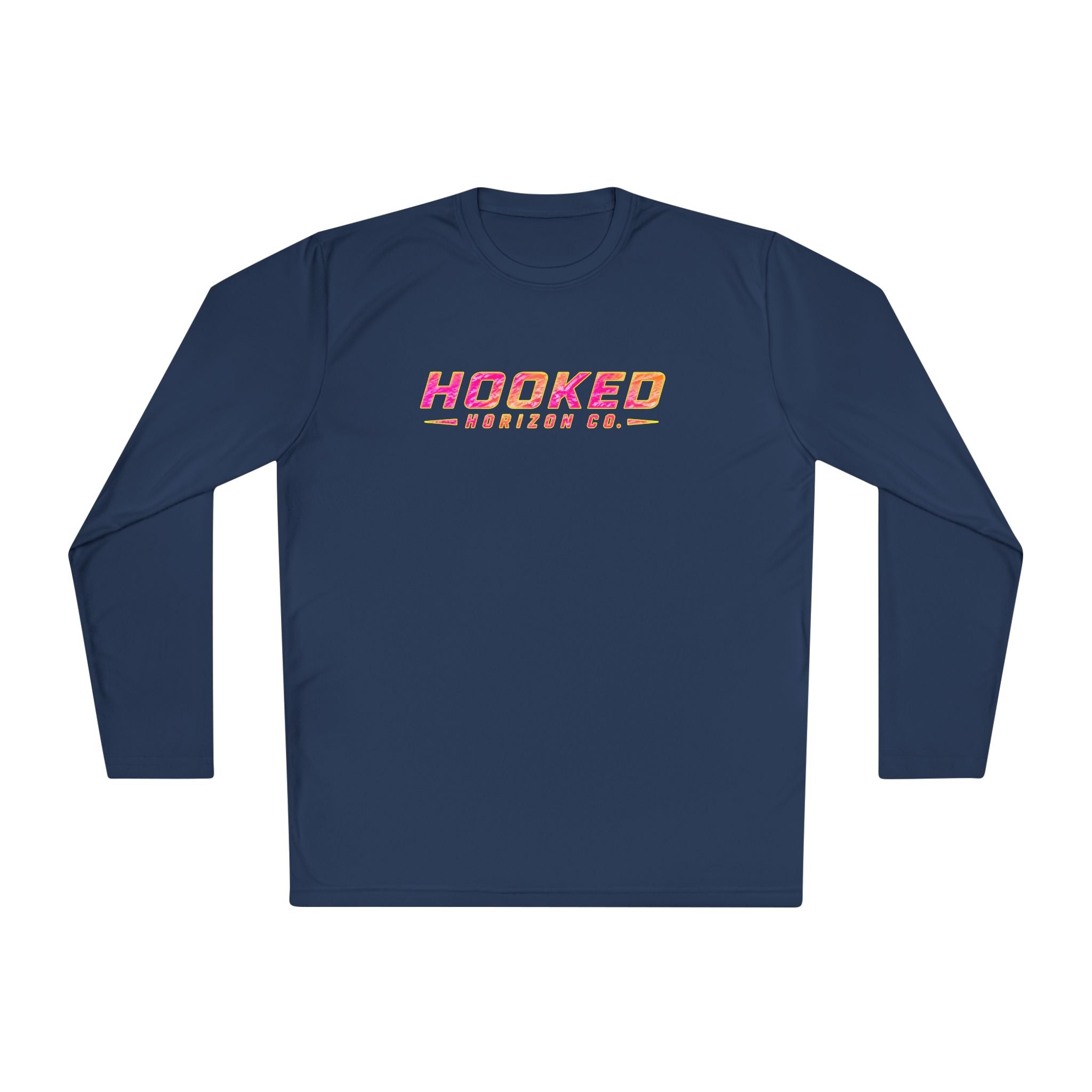 Moisture Wicking Classic Logo Tee In Pink—Horizon Co. Anchors Long Sleeve Tee — Lightweight Fishing Shirt