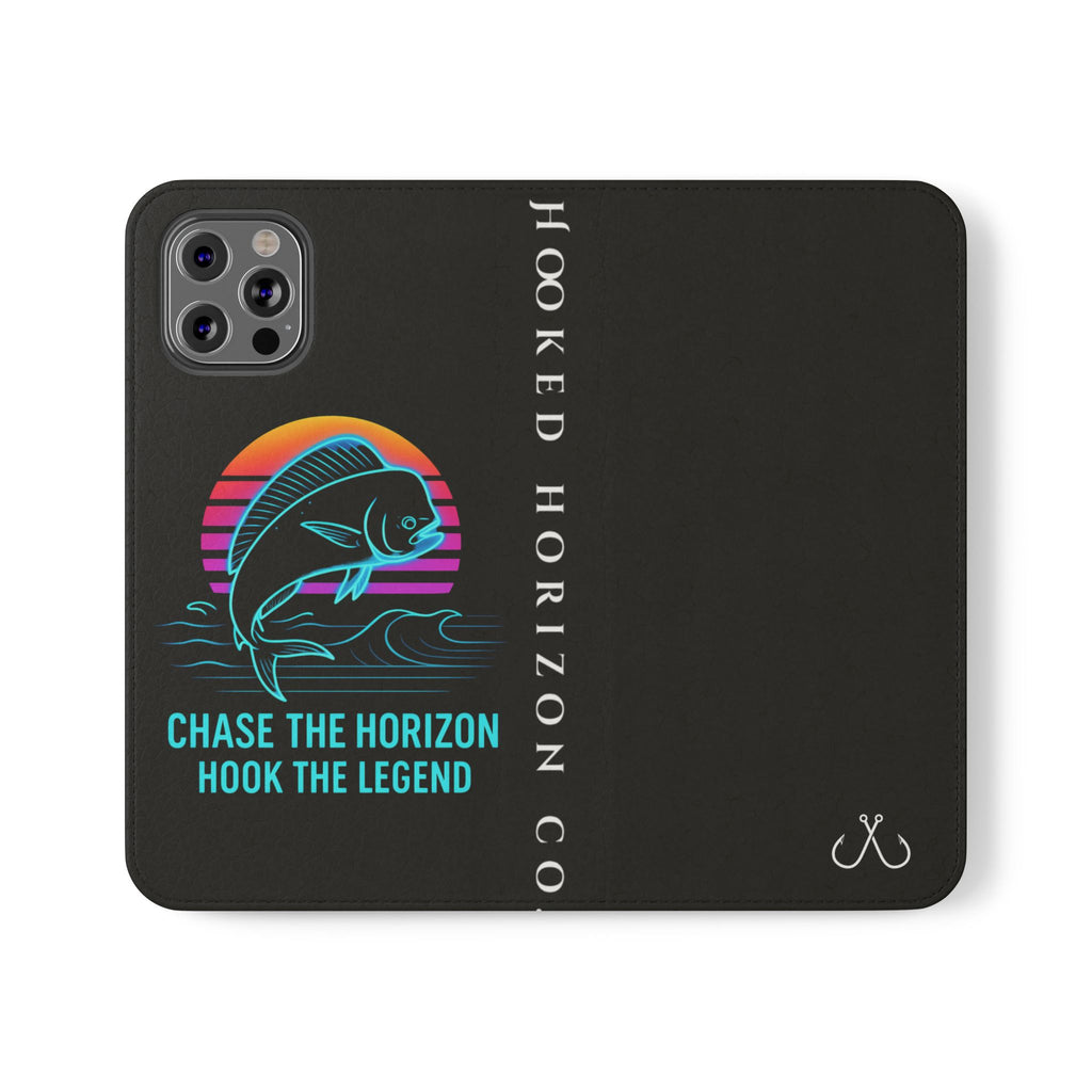 Mahi Mahi Flip Phone Case — Turquoise Water Pattern Wallet Cover