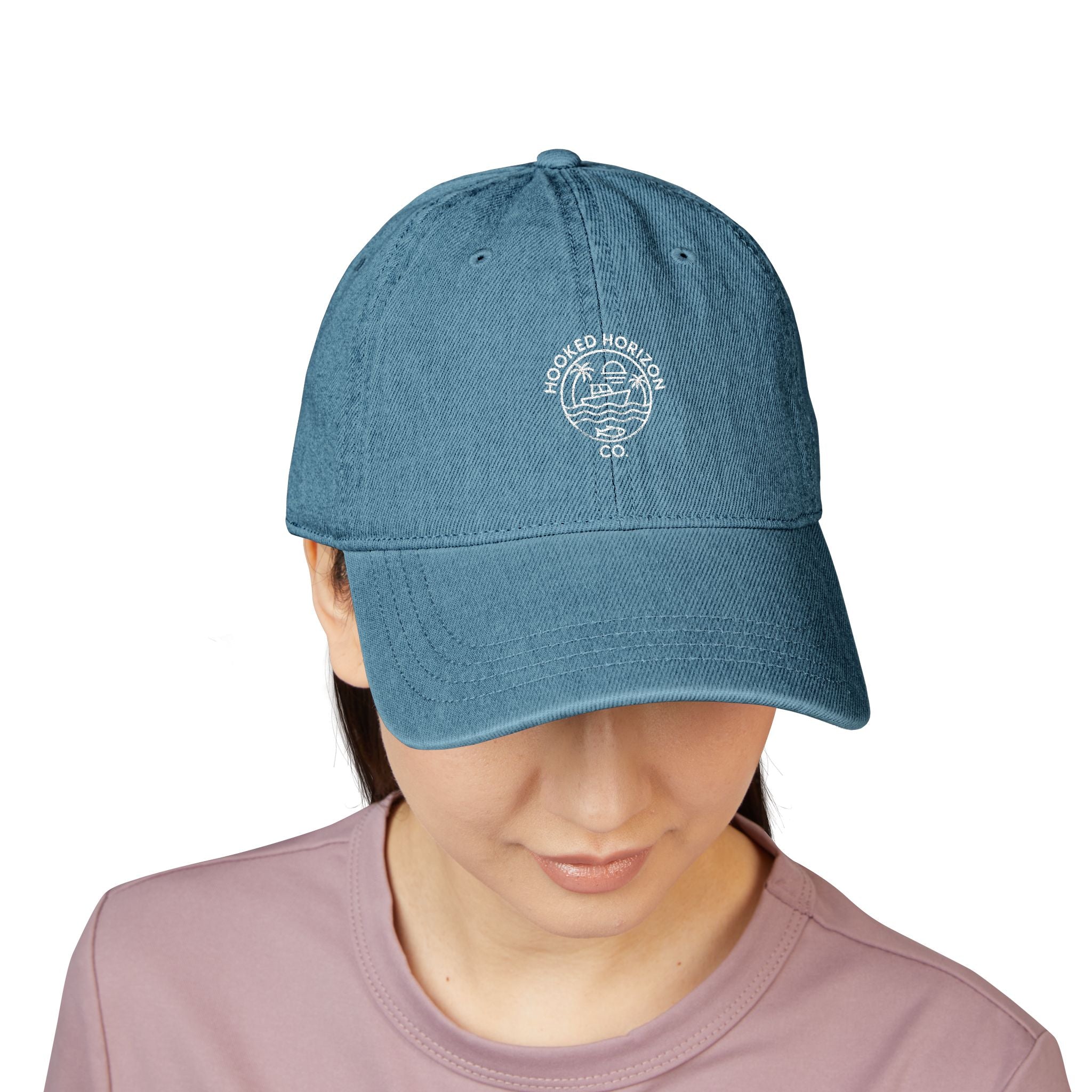 Fishing Boat Hooked Horizon Co. Denim Hat (Embroidery)