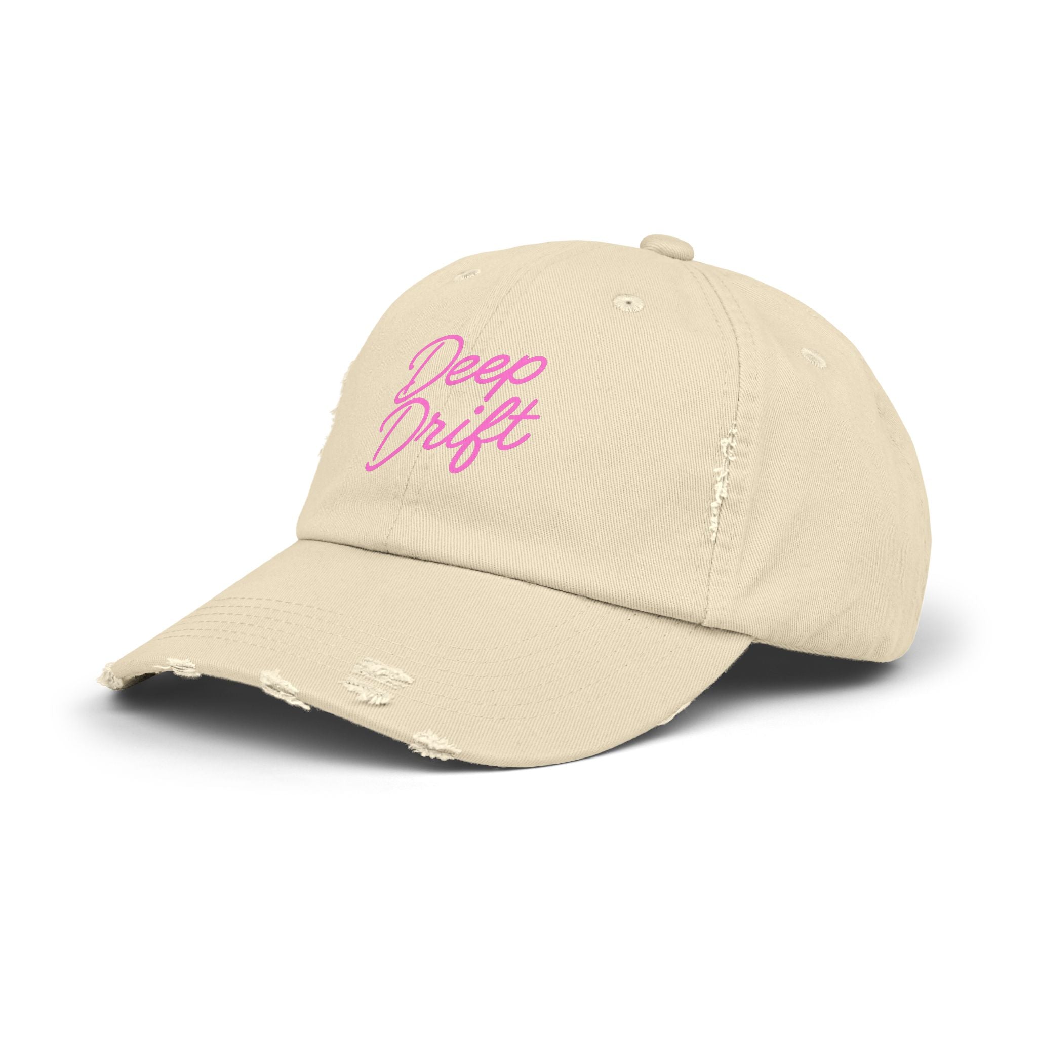 Deep Drift Pink Hooked Horizon Co.  Hat Unisex Distressed Cap - Casual Chic Hat, Perfect for Outdoor Adventures, Gifts for Him/Her, Vintage Style, Everyday Wear
