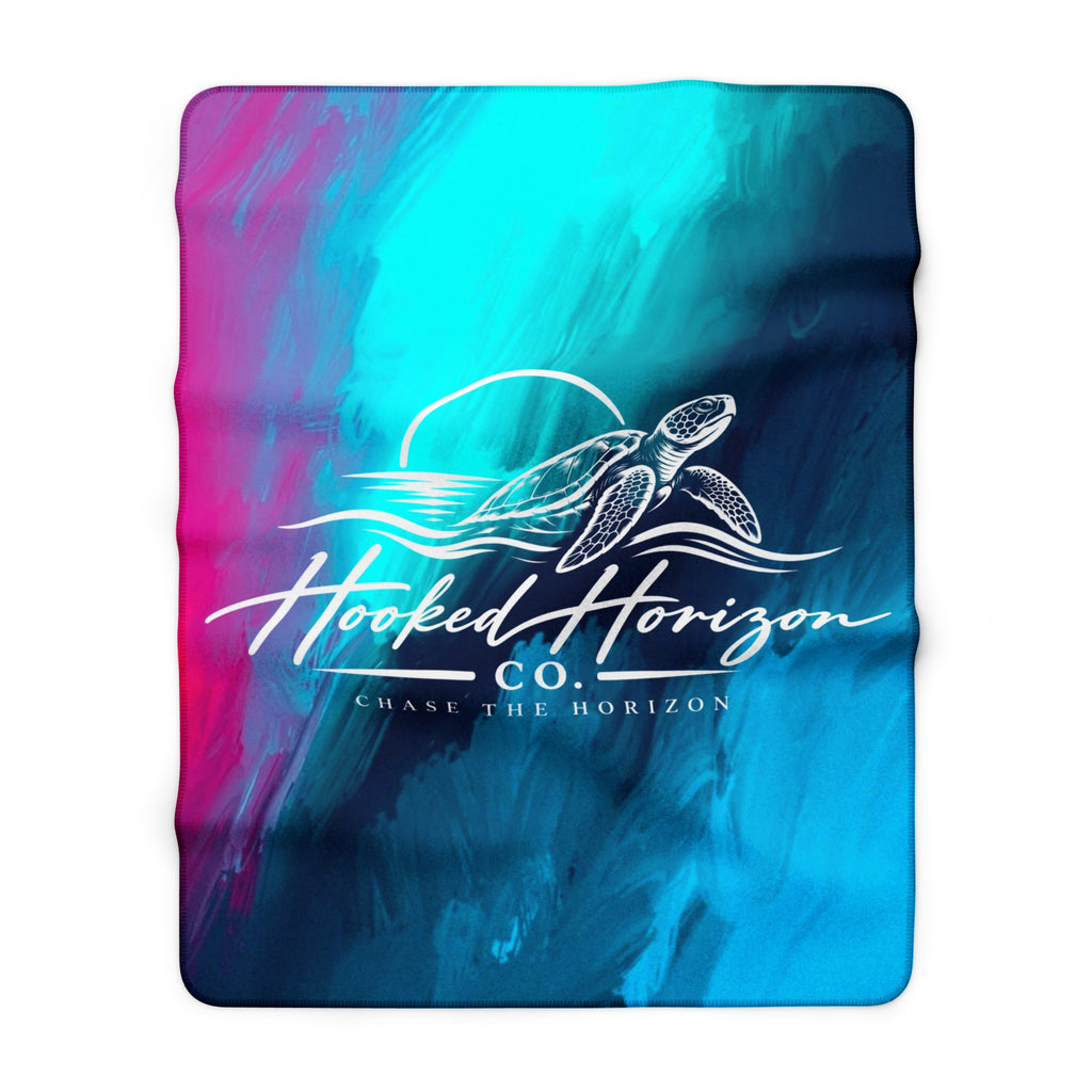 Turtle Sunset Sherpa Fleece Blanket